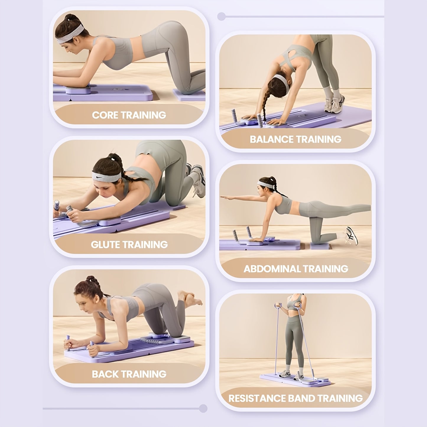 5 In1 Pilates Board for Home Foldable