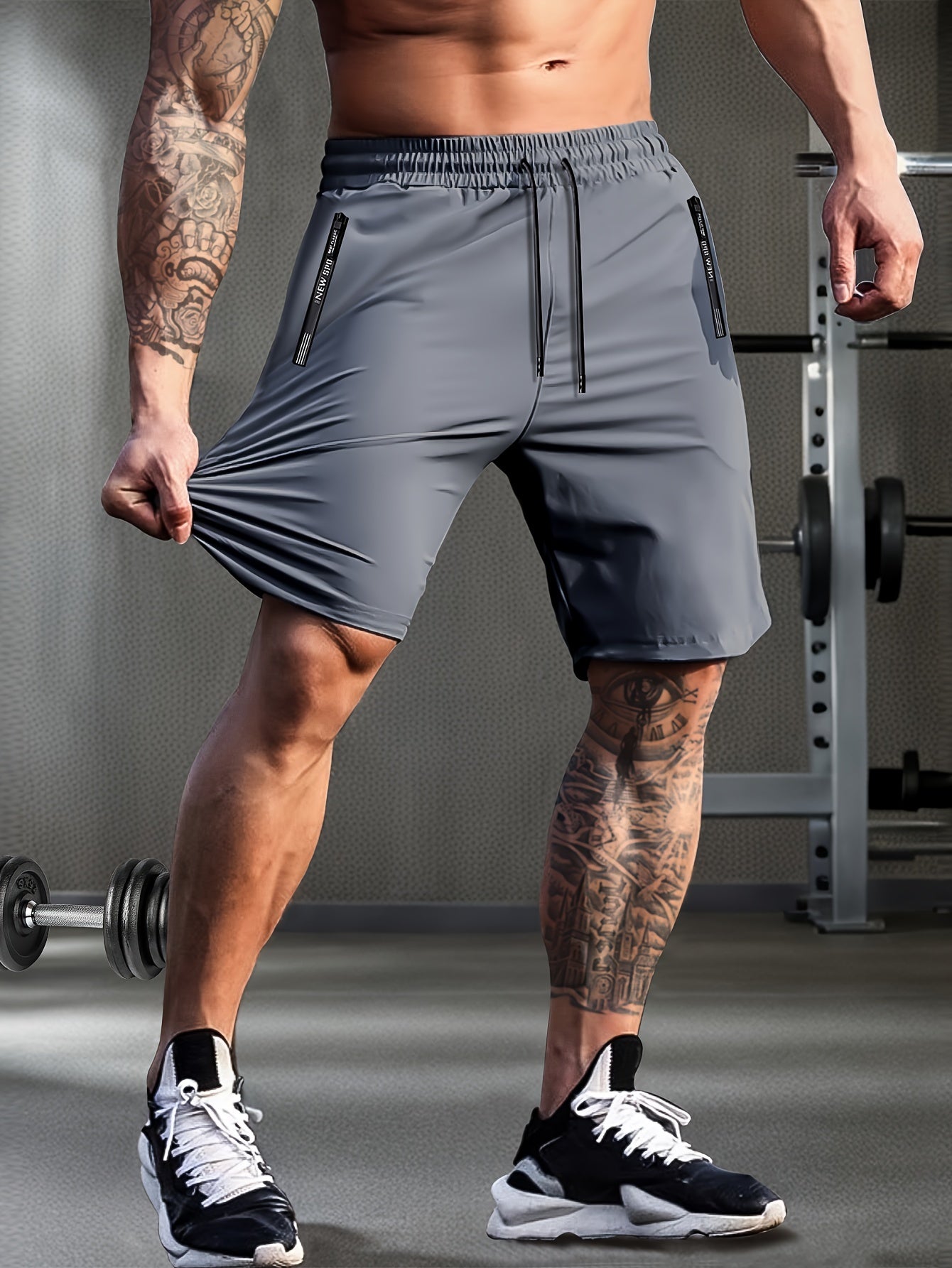 Stretchy Comfort Fit Mens Solid Shorts