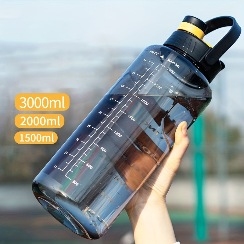1pc, Large Clear Plastic Water Bottles - Premium Sports Water Cups for Camping, Hiking, Fitness, and Home Kitchen Use - Durable, BPA-Free, and Leak-Proof Design -