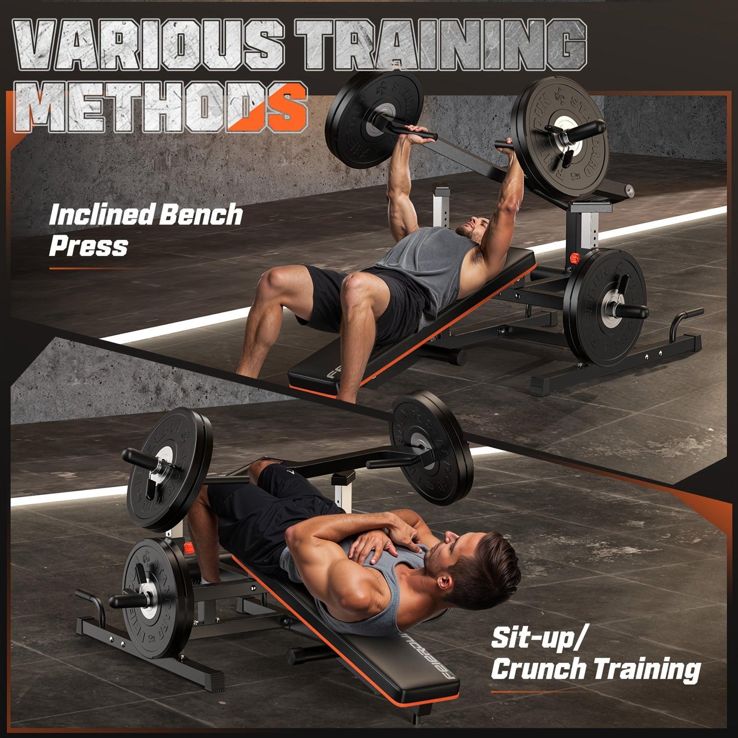 Repower 1250LBS Chest Press Machine with Independent Converging Arms, 7+5 Adjustable Incline Bench Press for Home Gym
