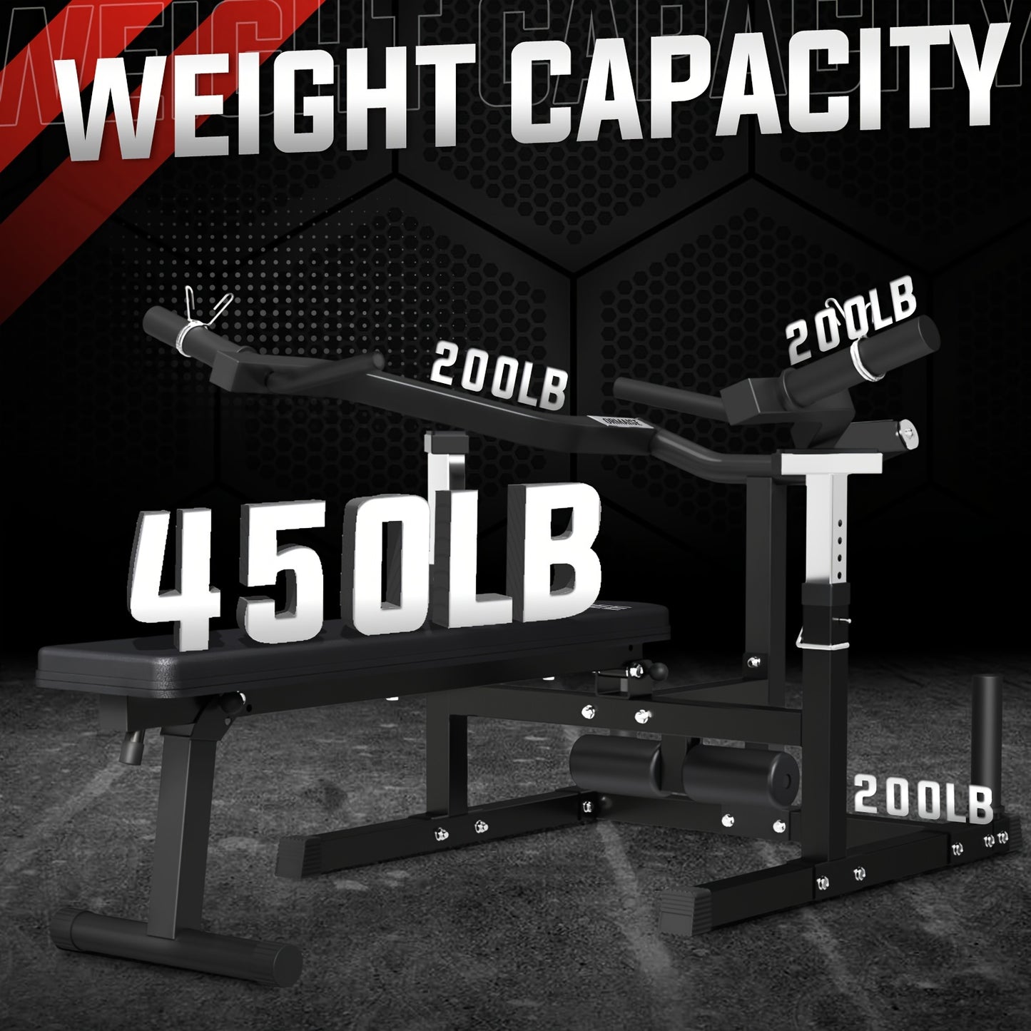 Adjustable 4-in-1 Compact Chest Press Machine - 1pc Iron Material Flat Incline Bench for Chest & Shoulder Workouts - 1250lbs Capacity