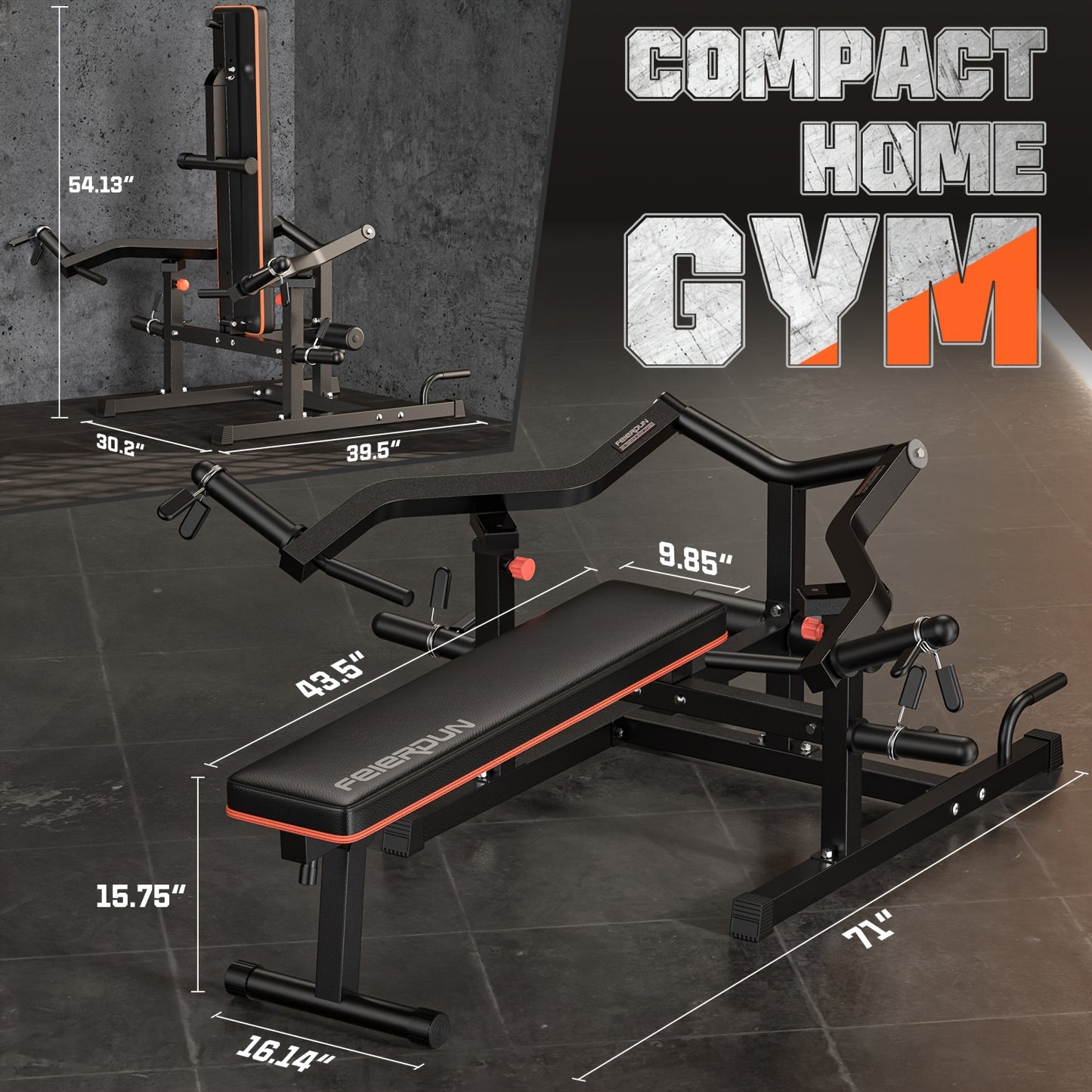 Repower 1250LBS Chest Press Machine with Independent Converging Arms, 7+5 Adjustable Incline Bench Press for Home Gym