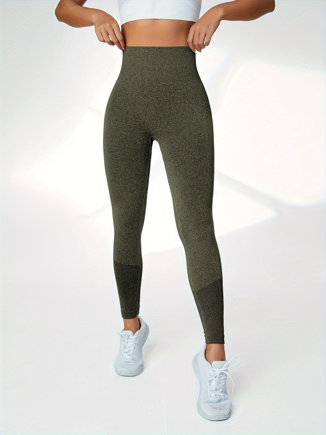 3-Pack High-Waist Compression Sports Leggings for Women with Side Stripe Detail