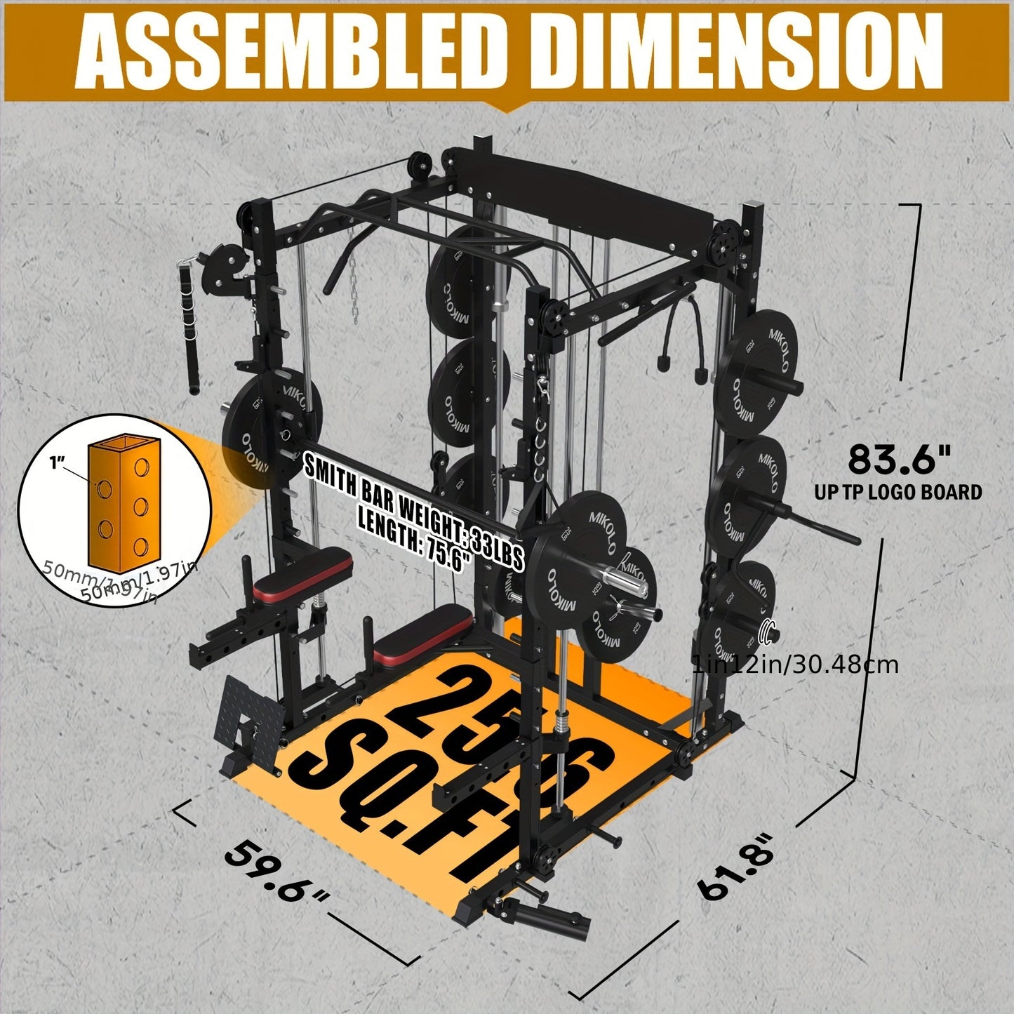 2000lbs Heavy-Duty Smith Machine Home Gym System