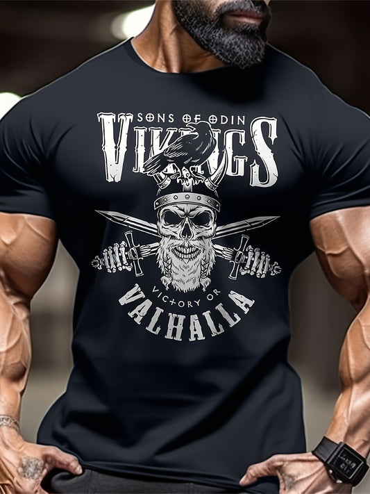 Plus Size Men's Skull Graphic Print T-shirt