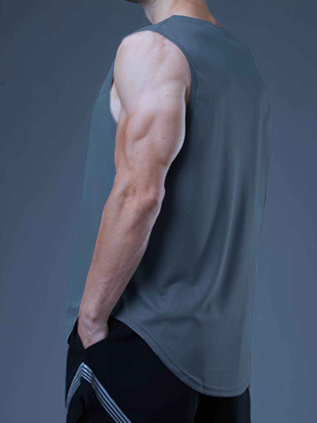 3pcs Comfy Breathable Letter Print Men's Tank Tops
