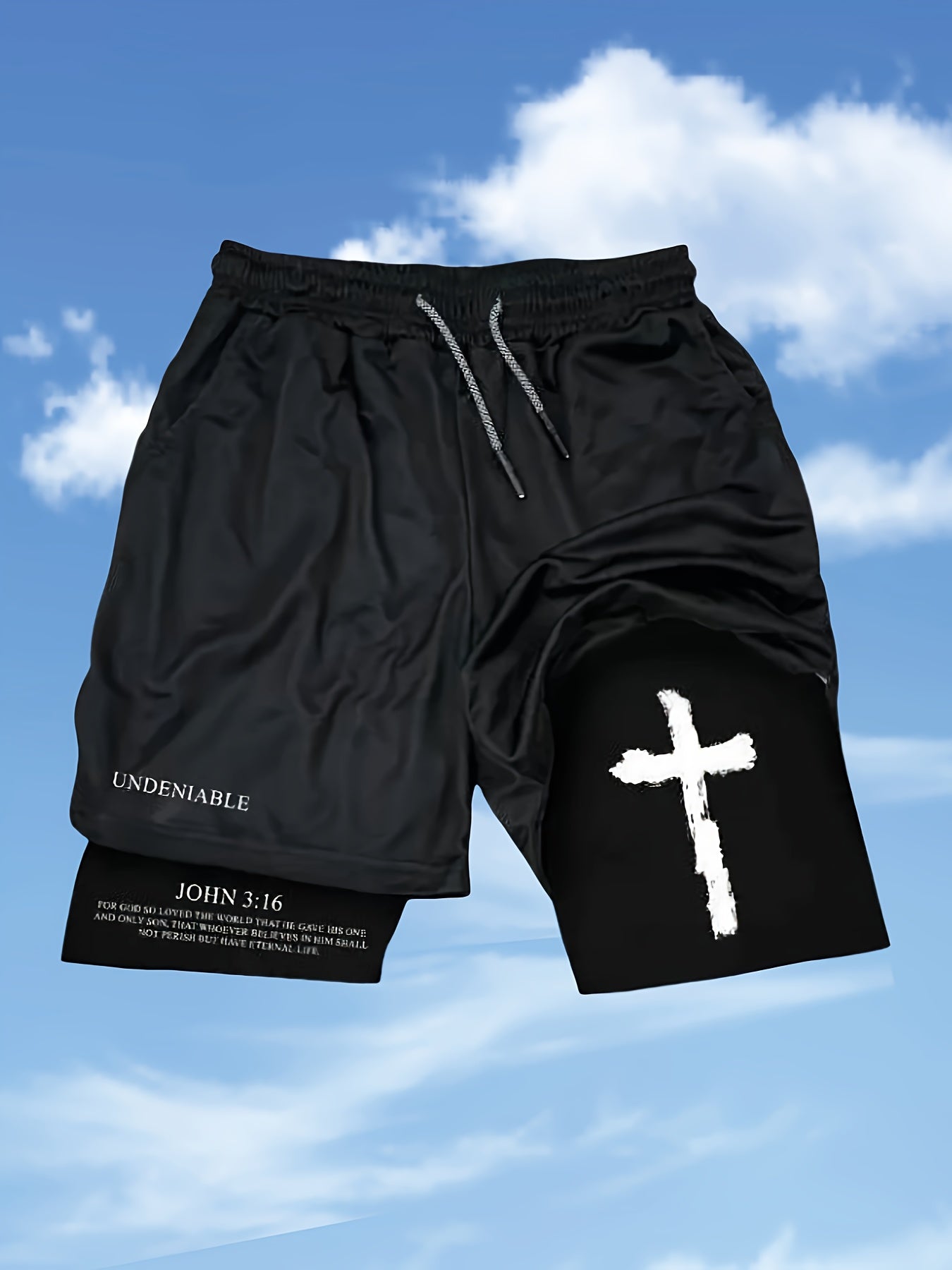 John 3:16 Fashion Print Performance Shorts