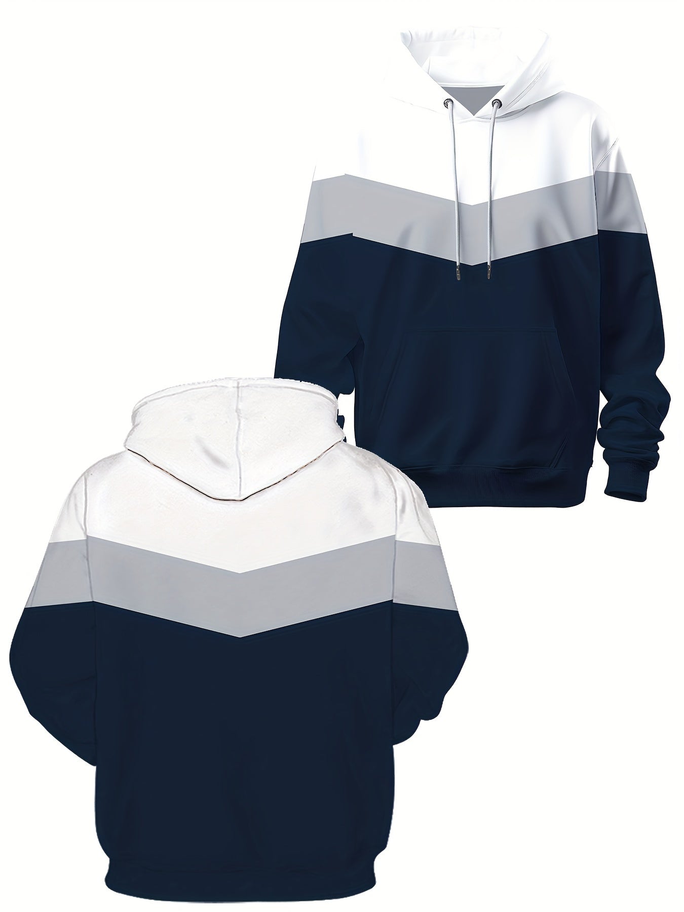Large Size Men's Casual Pullover Hoodie -