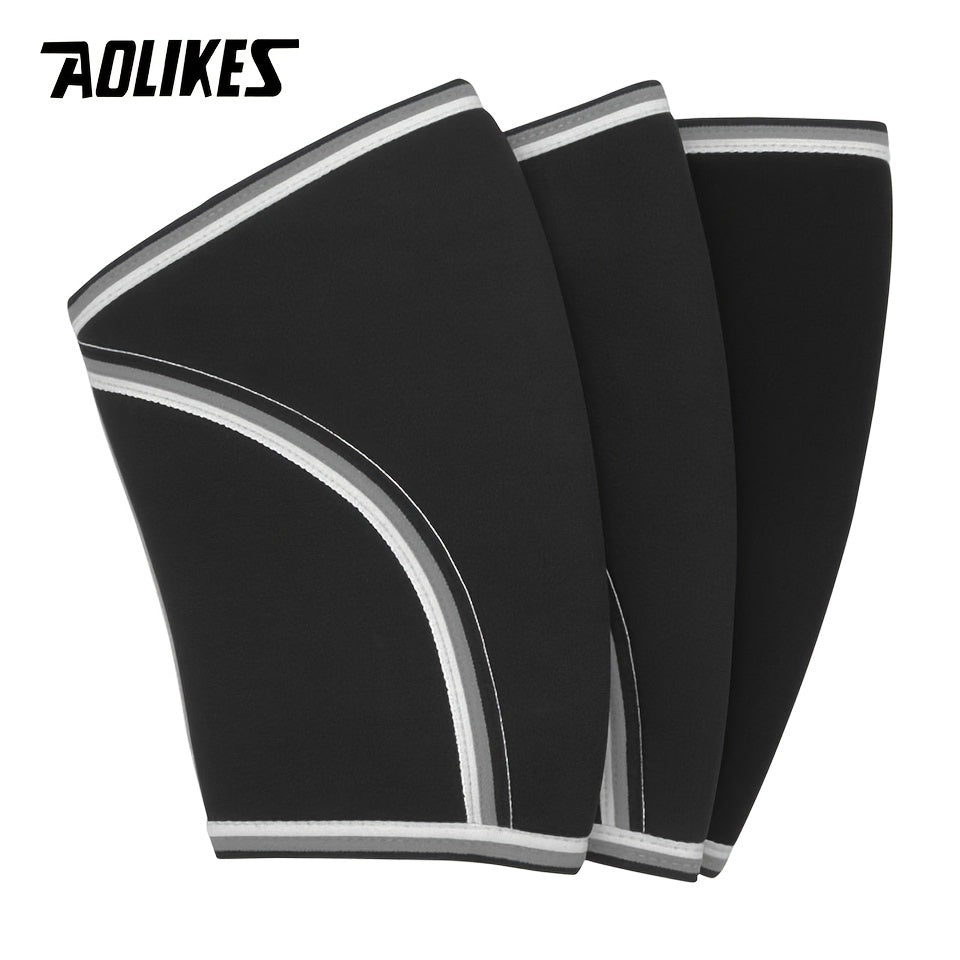 1pair AOLIKES Knee Support Sleeves - 7mm/0.28in Neoprene Compression Sports Protector for Men and Women