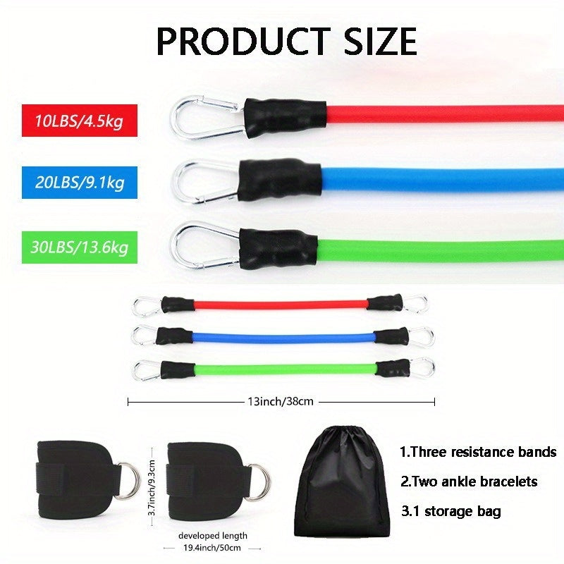 6-Piece Premium Ankle Resistance Band Kit - Tone, Strengthen and Sculpt Legs, Butt, and Glutes