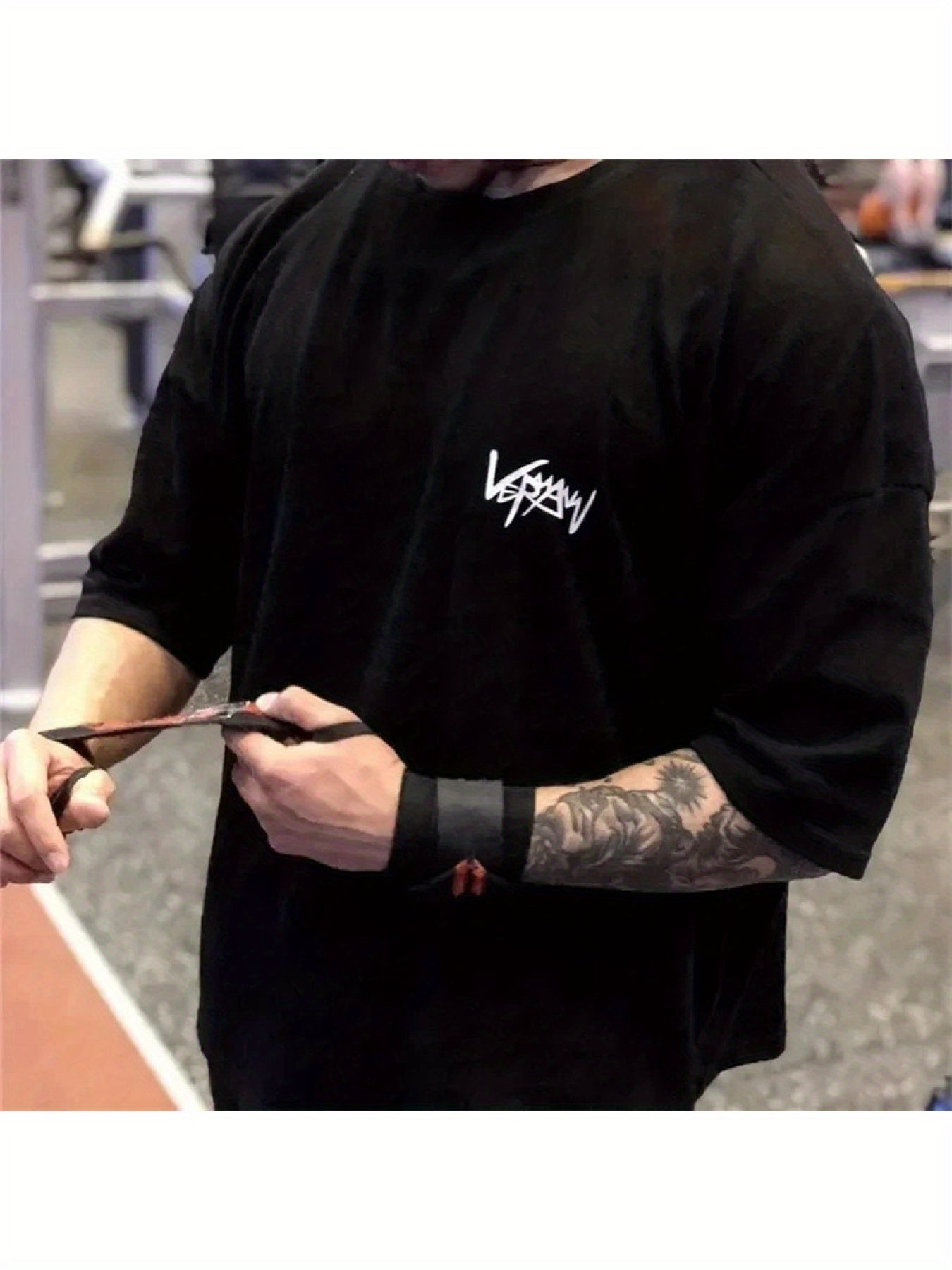 Oversized Cotton Summer Fitness T Shirt for Training Running Gym