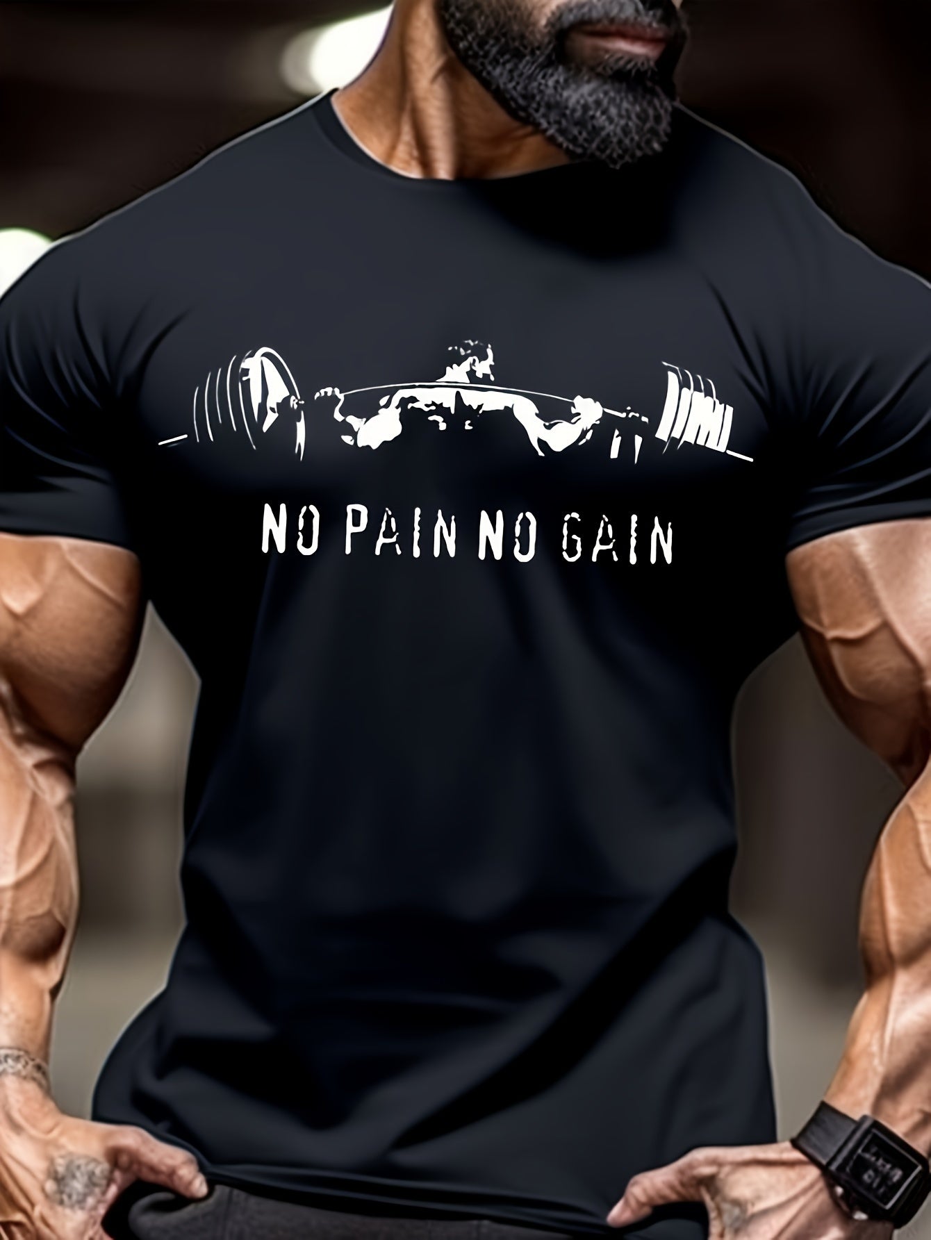 Muscle Man Tee - Comfortable Breathable Round Neck Short Sleeve T-Shirt for Spring Summer