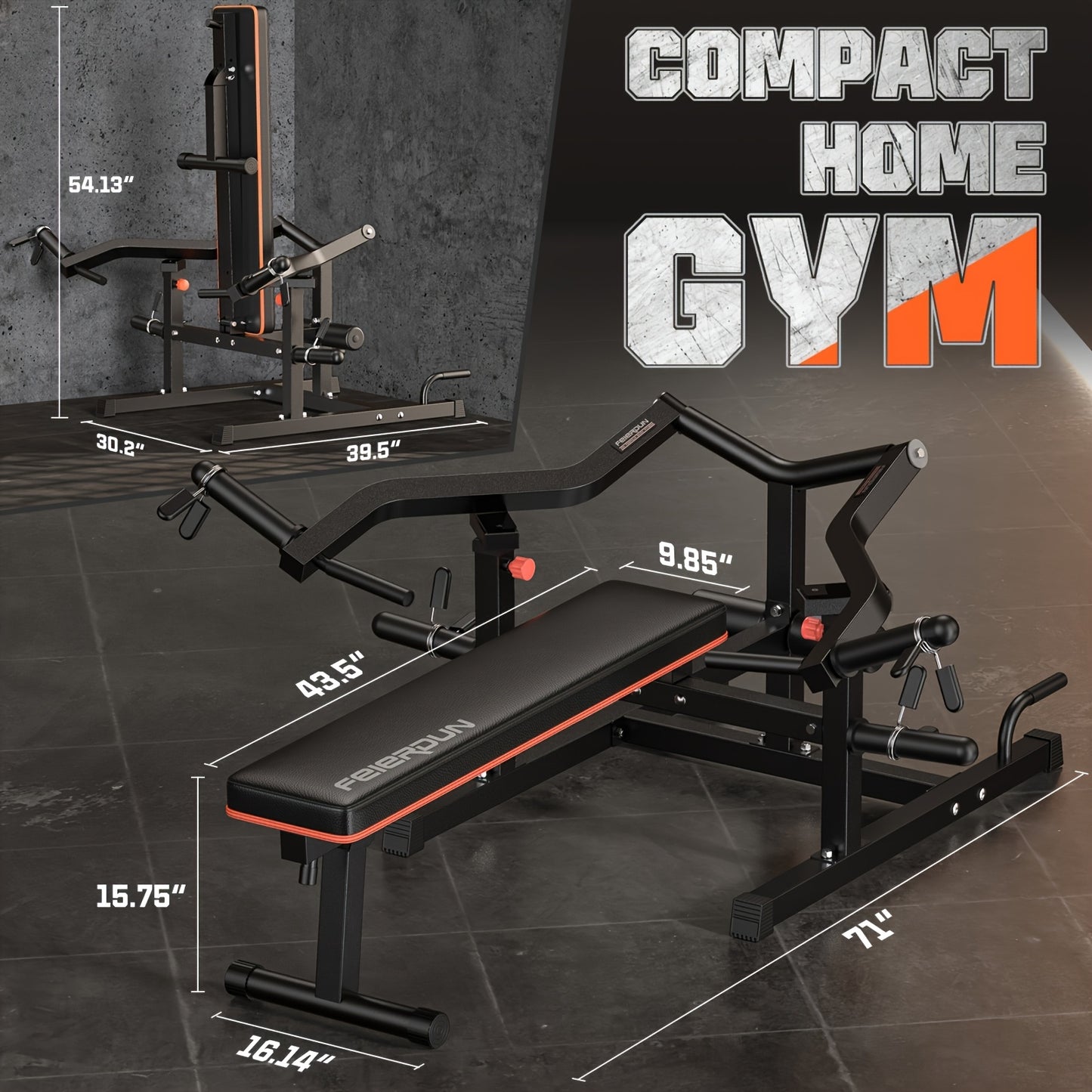 - Adjustable Bench & Converging Arms for Efficient AB Workouts, Shoulder Training, and Total Body Fitness - 1250lbs Capacity,