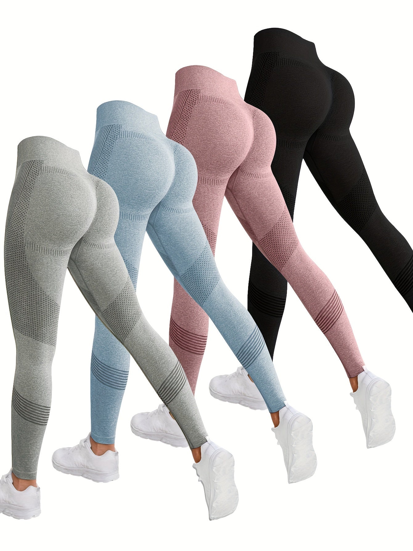 4Pcs High Stretch Butt Lifting Yoga Pants,