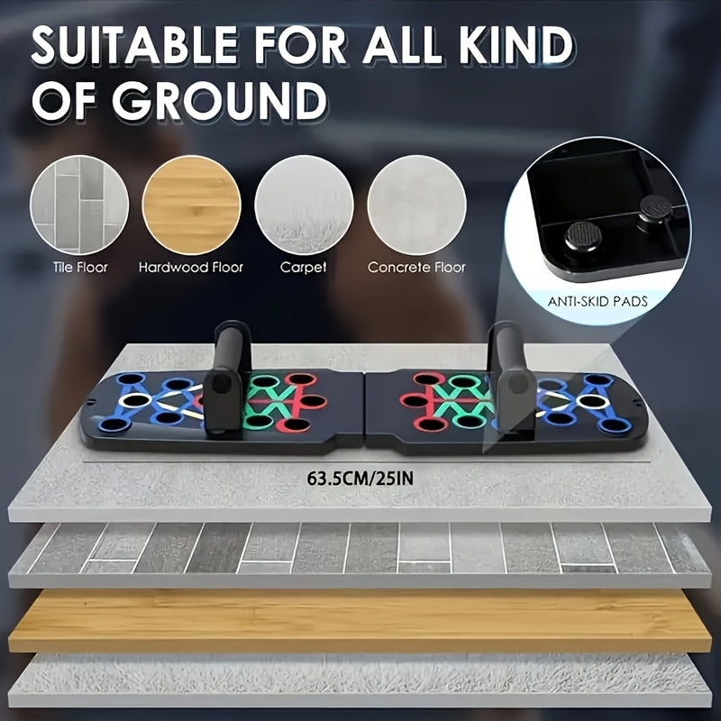 Multifunctional Folding Push Up Board with Handle