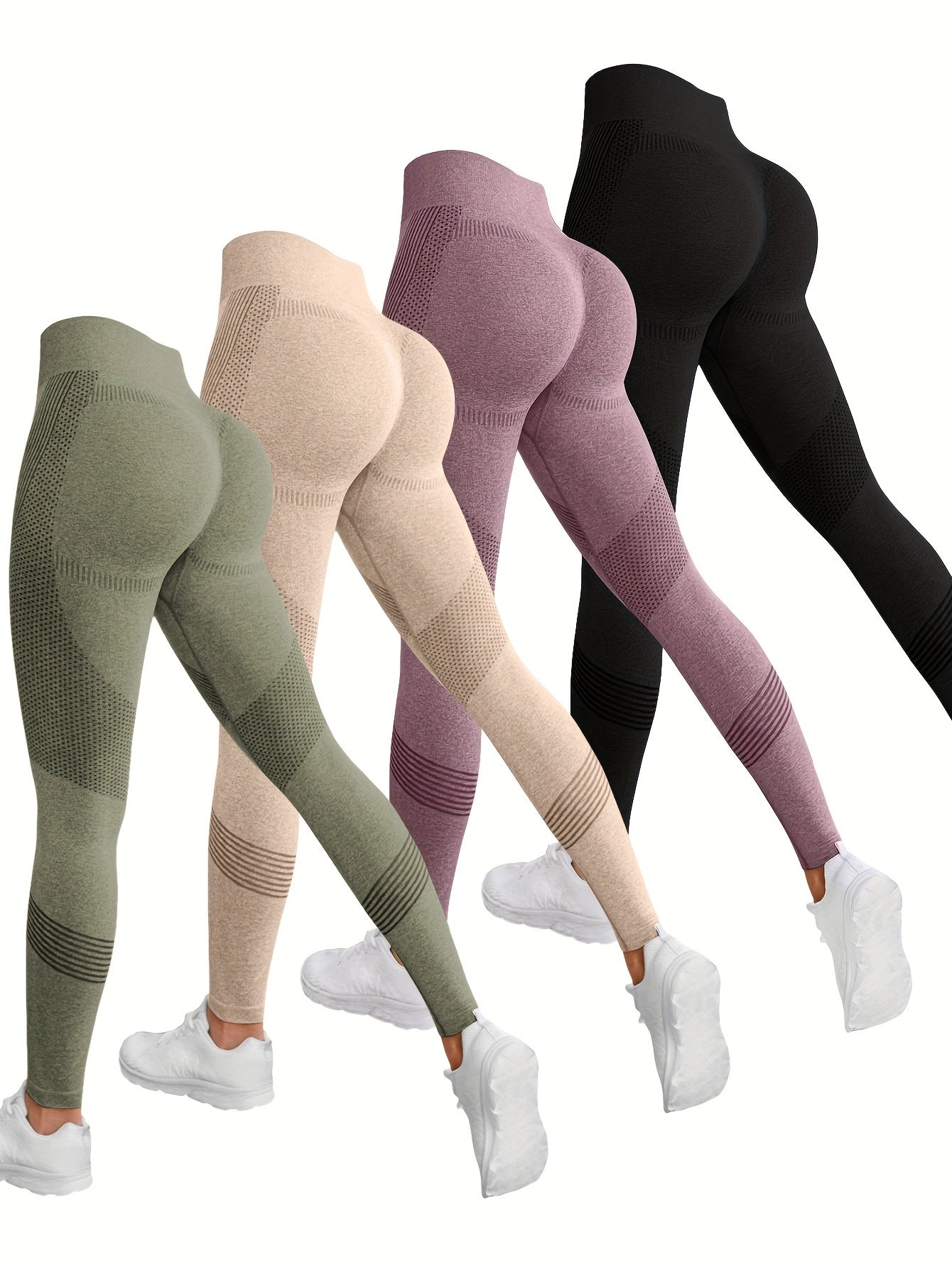 4Pcs High Stretch Butt Lifting Yoga Pants,