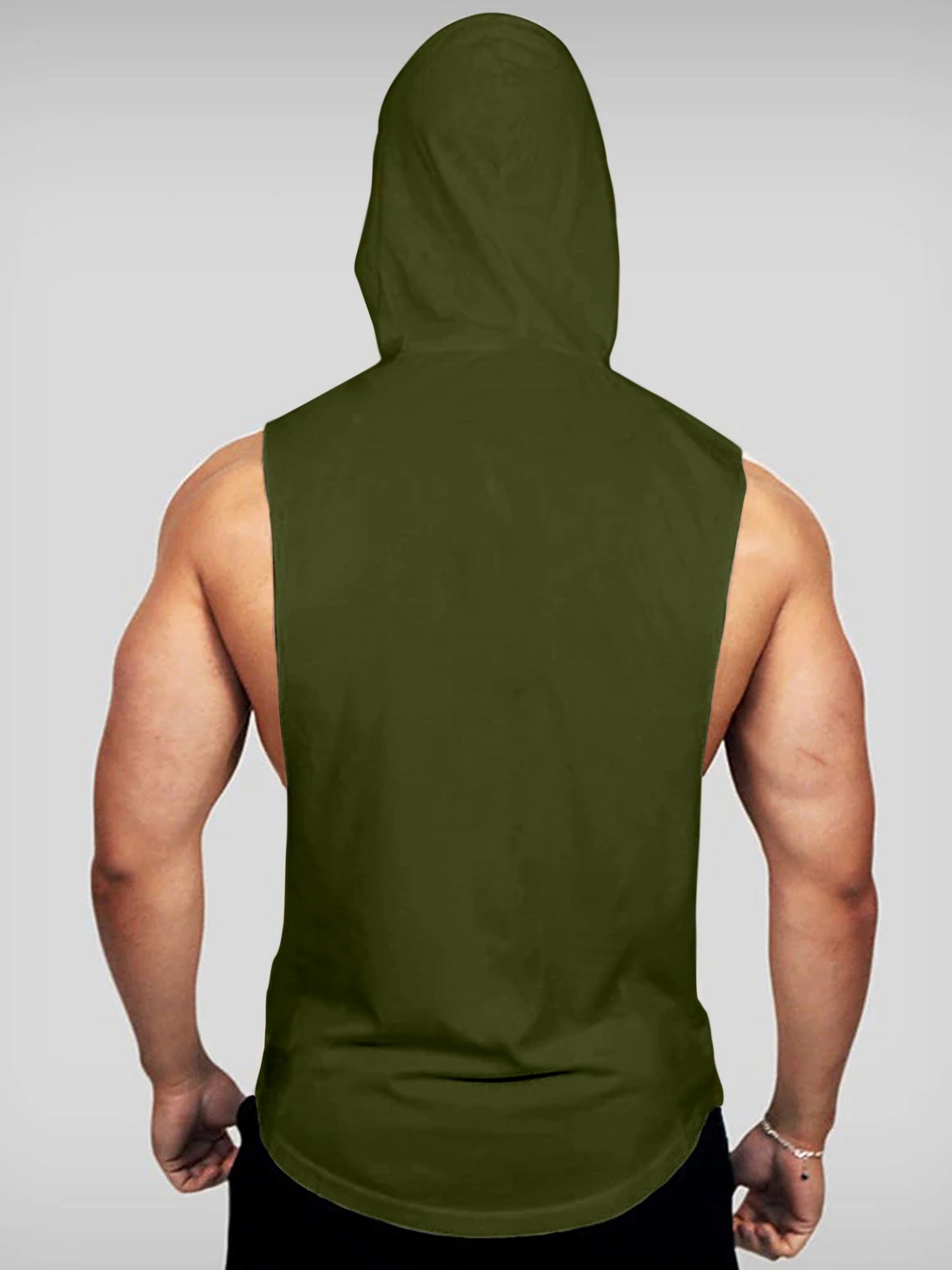 Mens FlexFit Sleeveless Hoodie