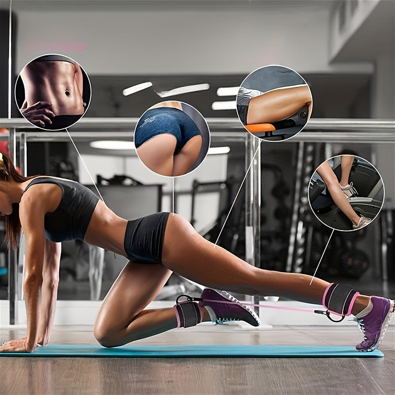 6-Piece Premium Ankle Resistance Band Kit - Tone, Strengthen and Sculpt Legs, Butt, and Glutes