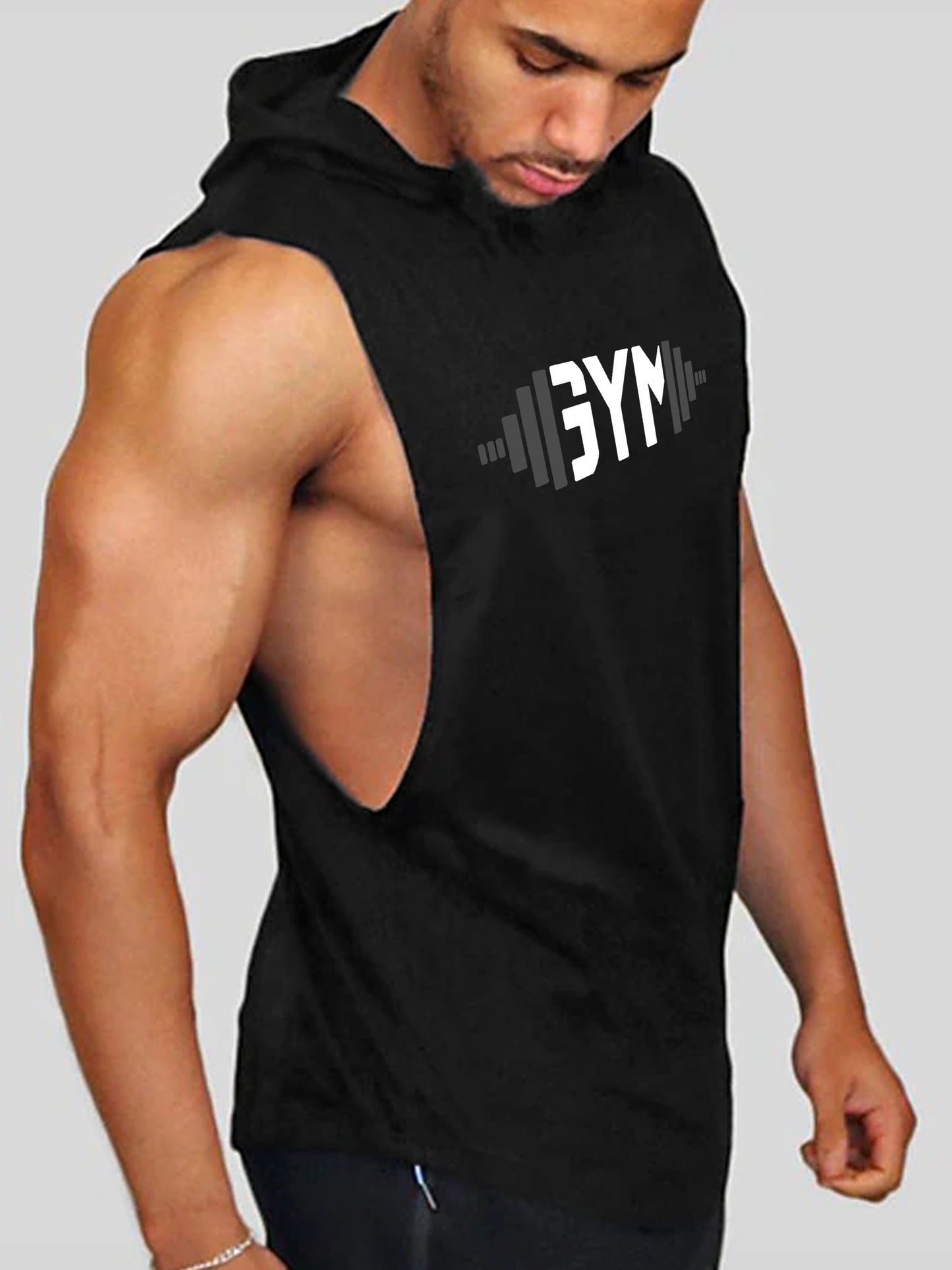 Mens FlexFit Sleeveless Hoodie