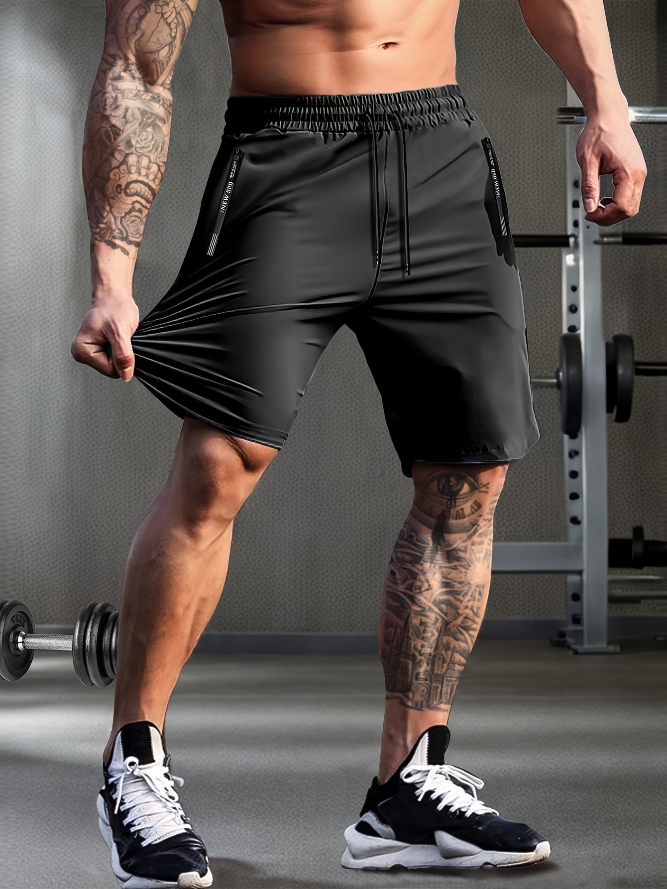 Stretchy Comfort Fit Mens Solid Shorts