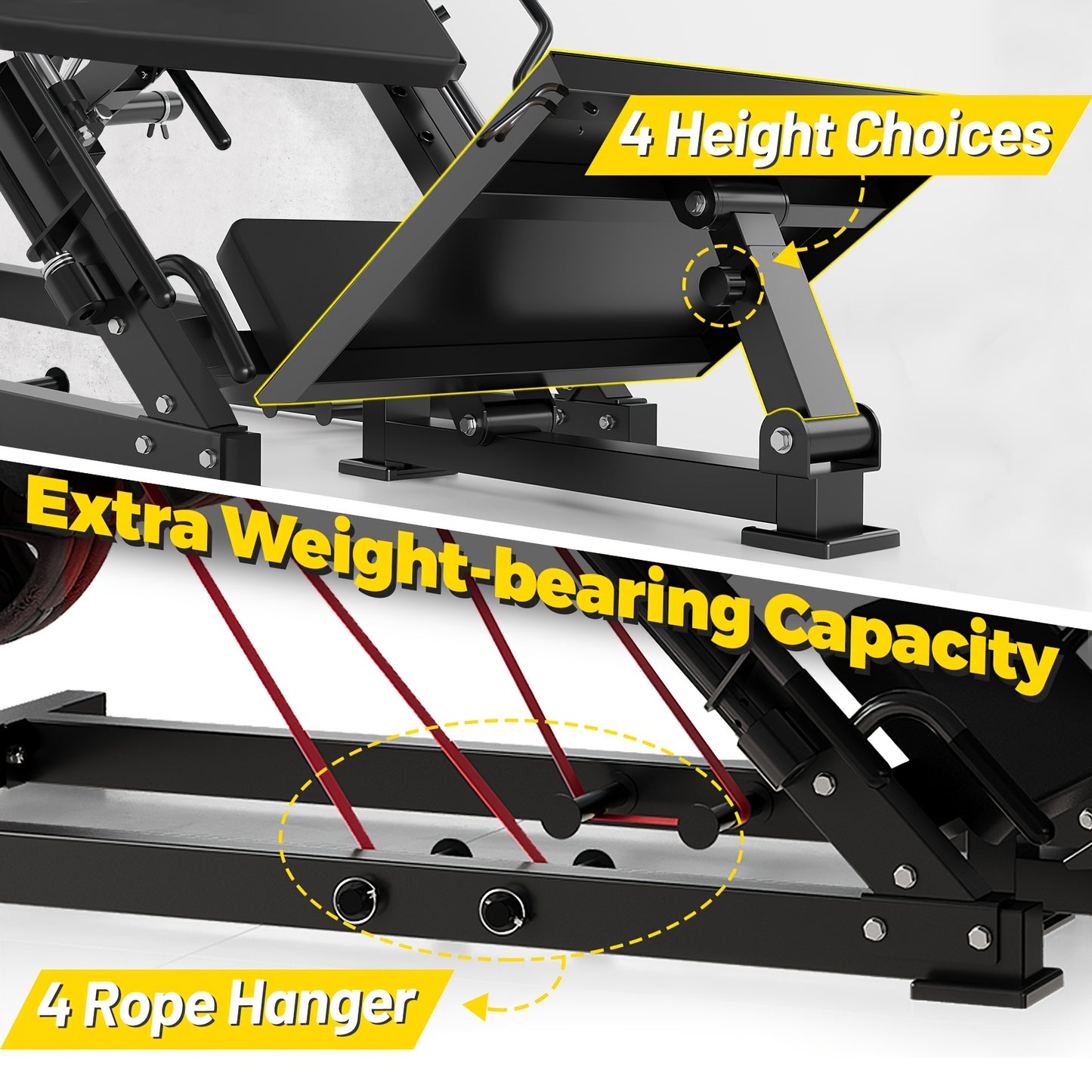 Professional Adjustable Leg Press Machine With Linear Bearings For Home Gym,
