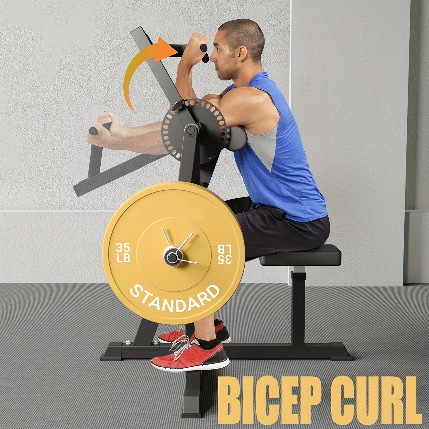 ] 2-in-1 Bicep Curl & Tricep Press Extension Machine