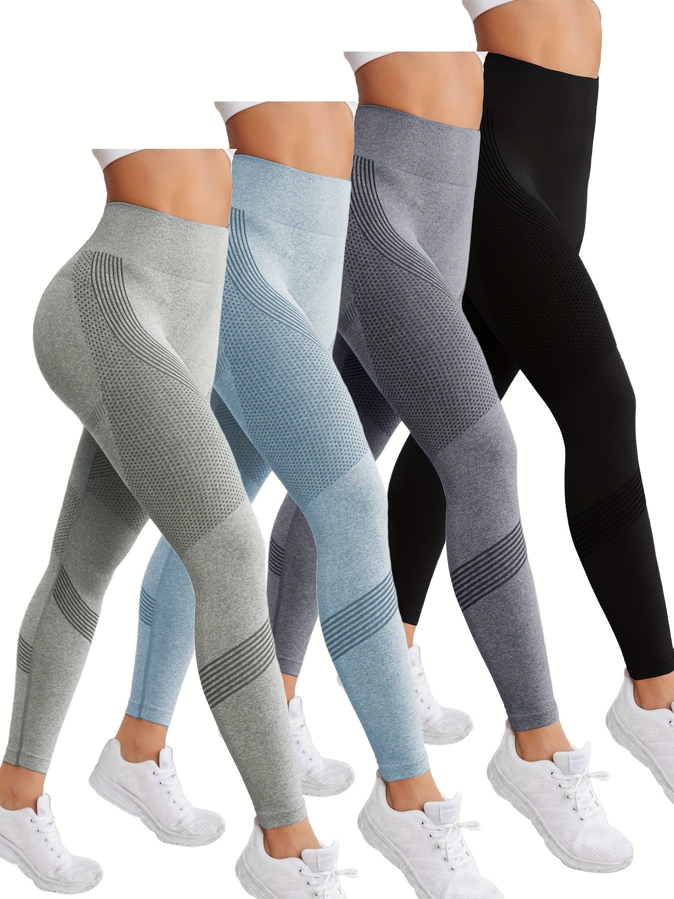 4Pcs High Stretch Butt Lifting Yoga Pants,