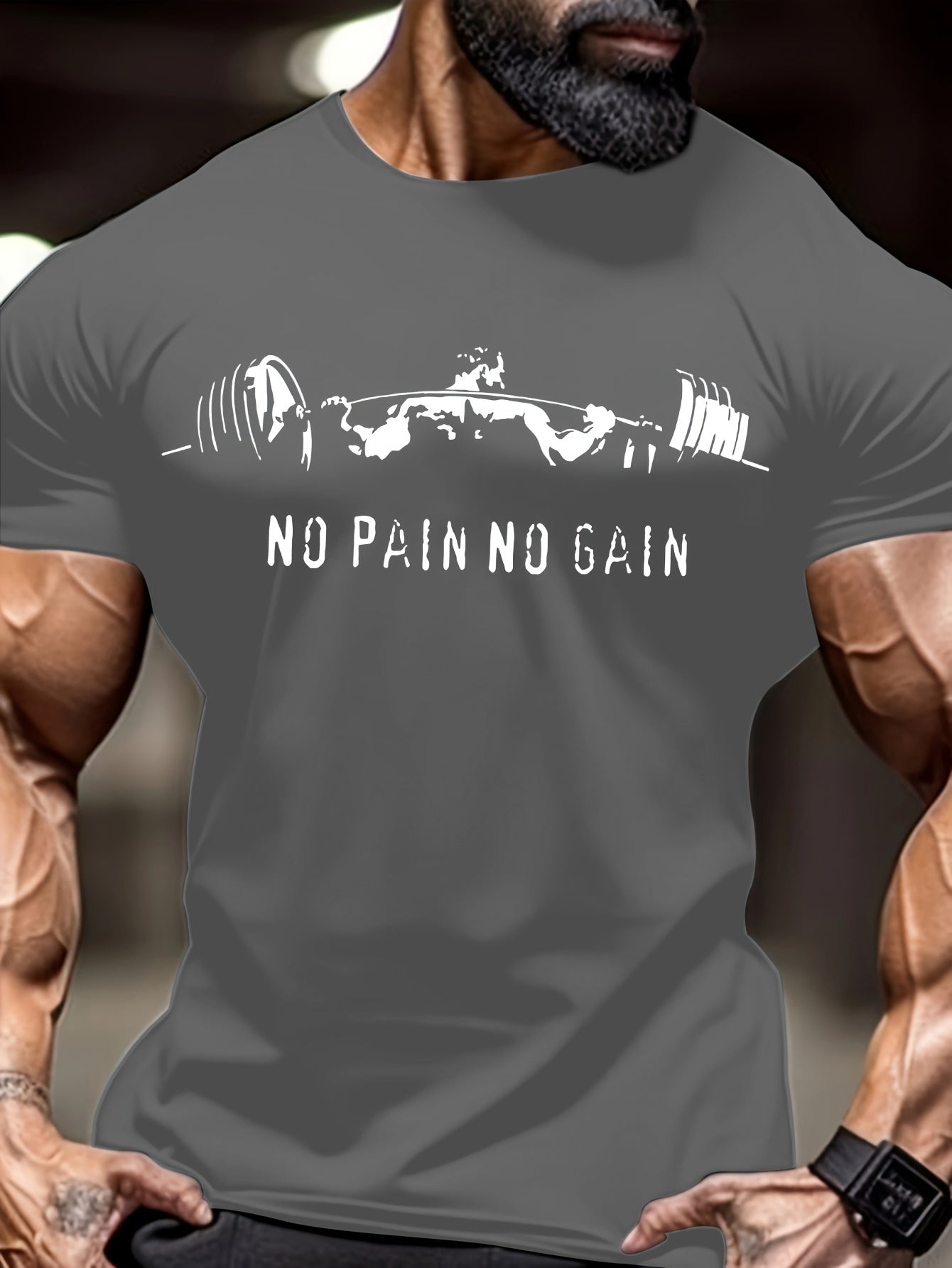 Muscle Man Tee - Comfortable Breathable Round Neck Short Sleeve T-Shirt for Spring Summer