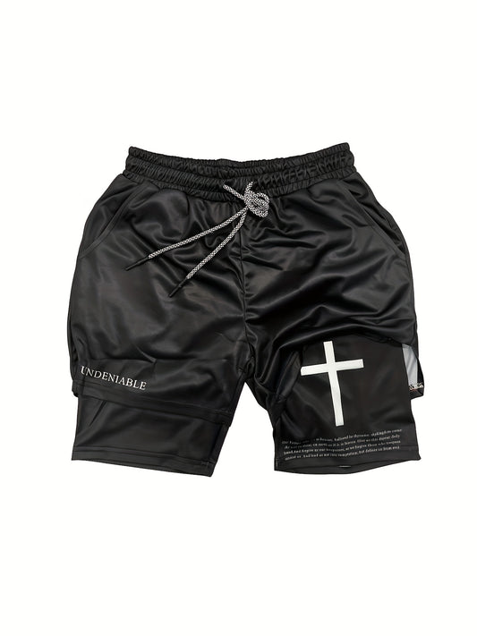 Men's 2 In 1 Compression And Athletic Gym Shorts