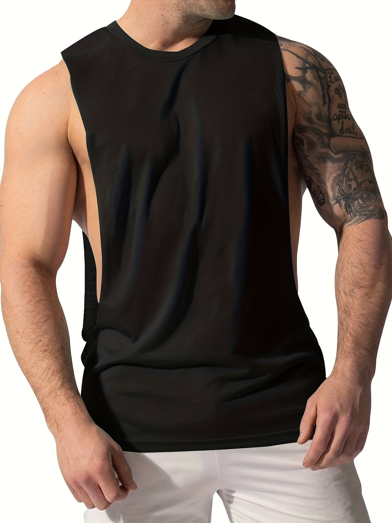 Muscle show strong men's fast drying breathable loose breathable comfortable sleeveless high performance vest