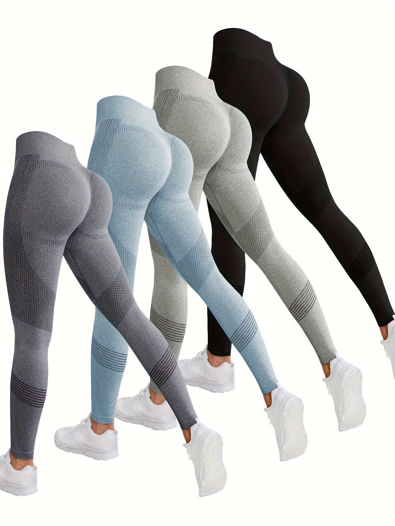 4Pcs High Stretch Butt Lifting Yoga Pants,