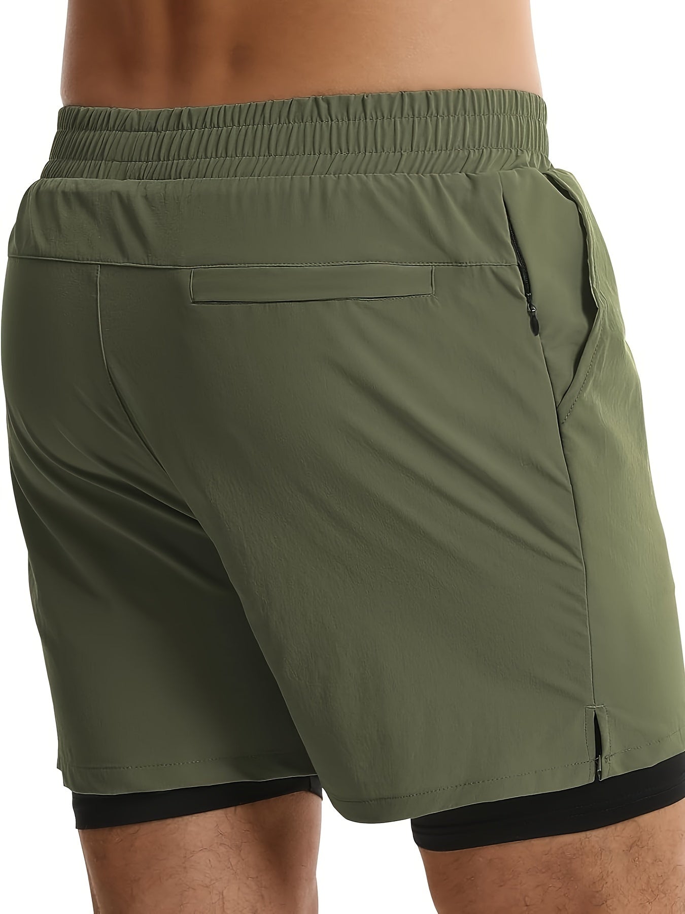Mens Athletic Shorts 2-in-1 Gym Workout Running Shorts