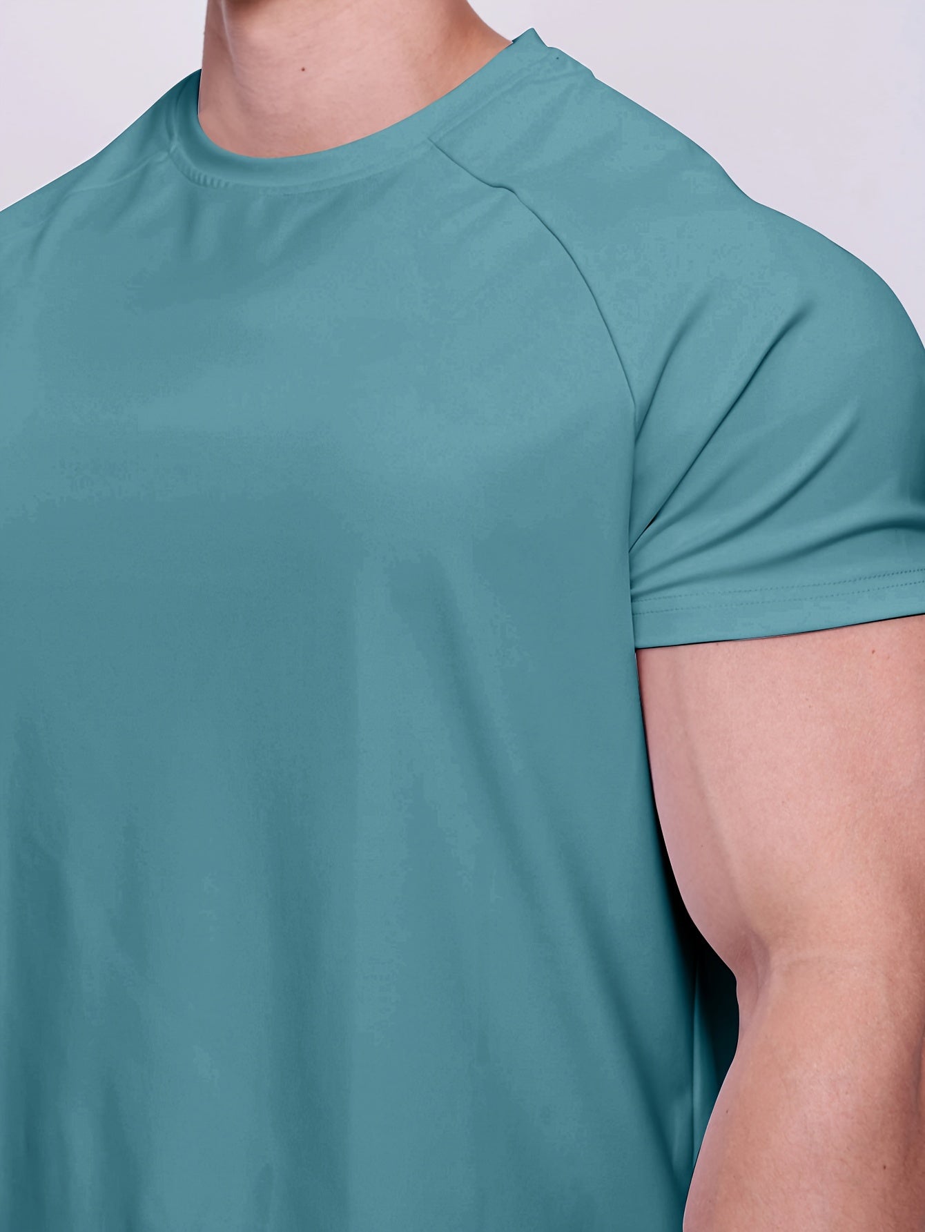 Stretchy Fashion Tee - Moisture-Wicking, Quick-Drying, Round Neck