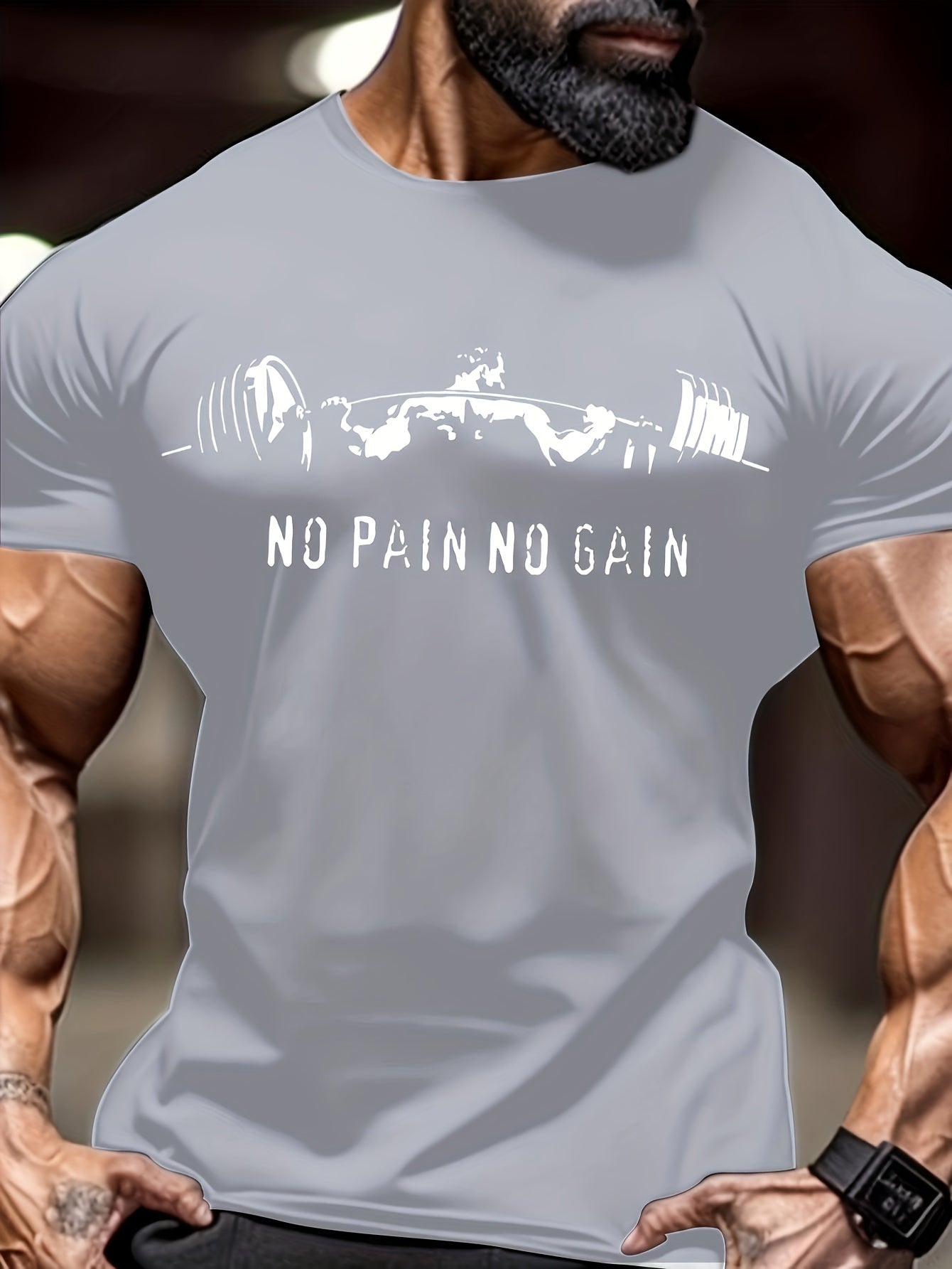 Muscle Man Tee - Comfortable Breathable Round Neck Short Sleeve T-Shirt for Spring Summer