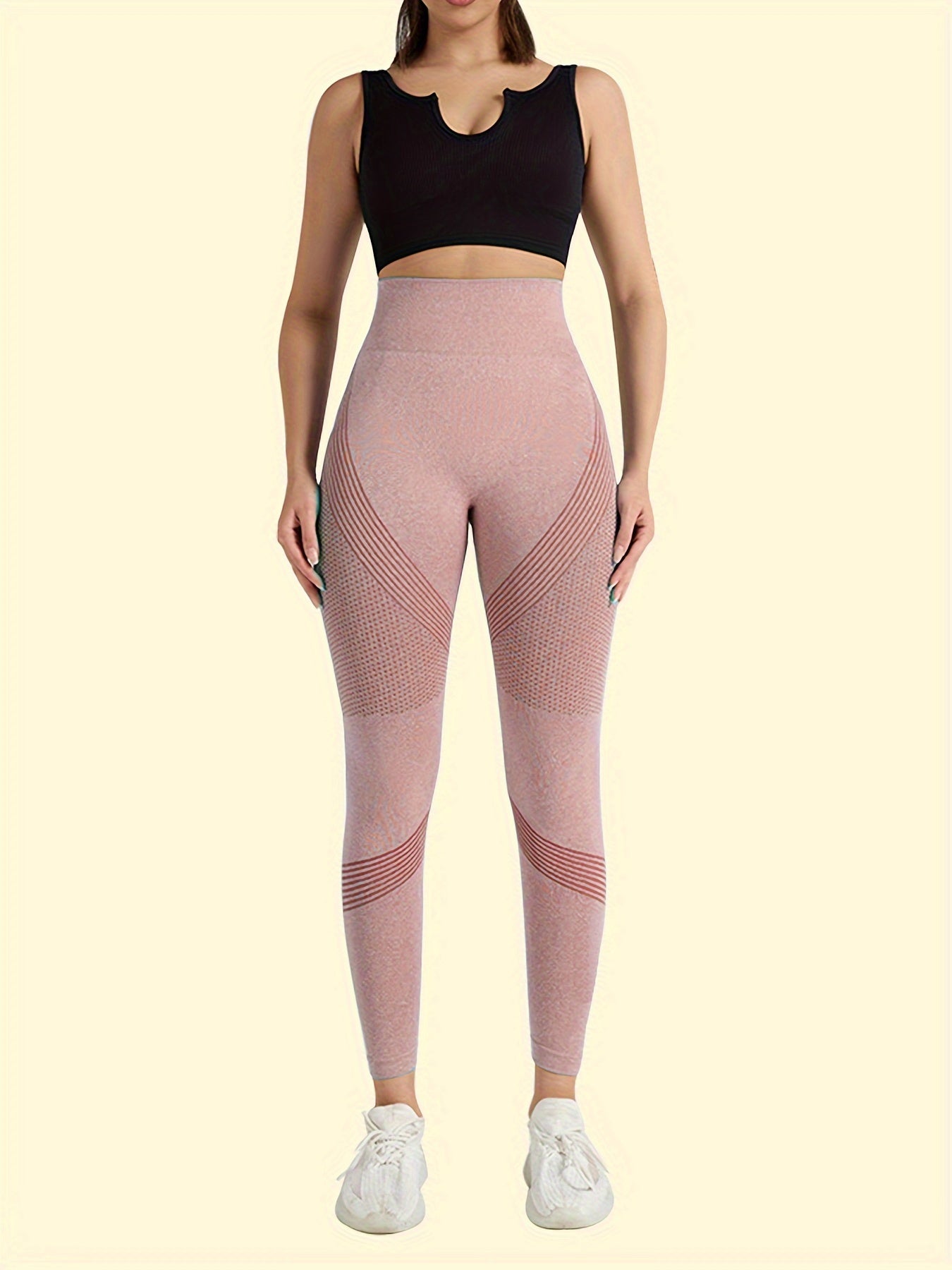 3Pcs Seamless High Waist Fitness Leggings,