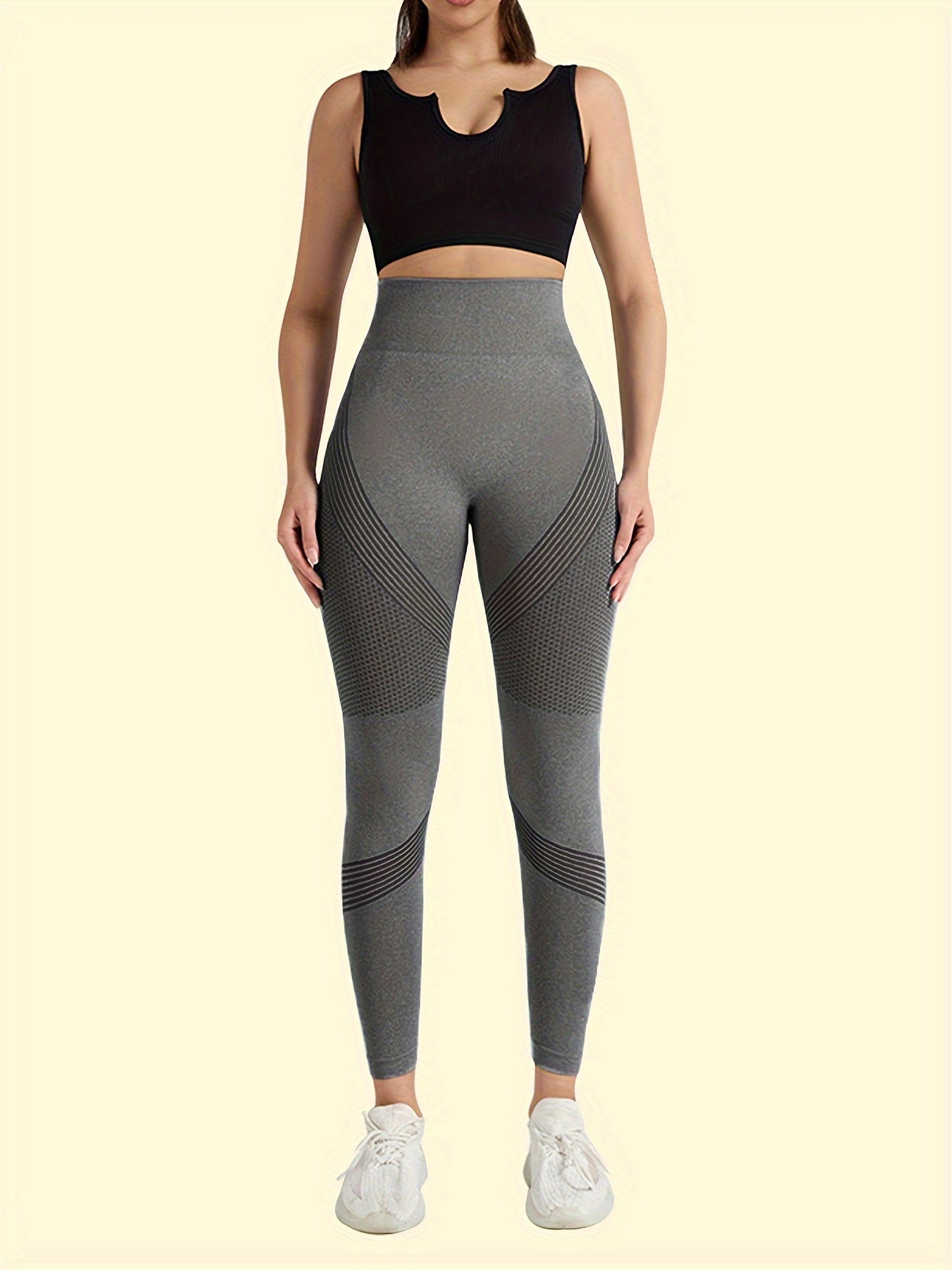 3Pcs Seamless High Waist Fitness Leggings,