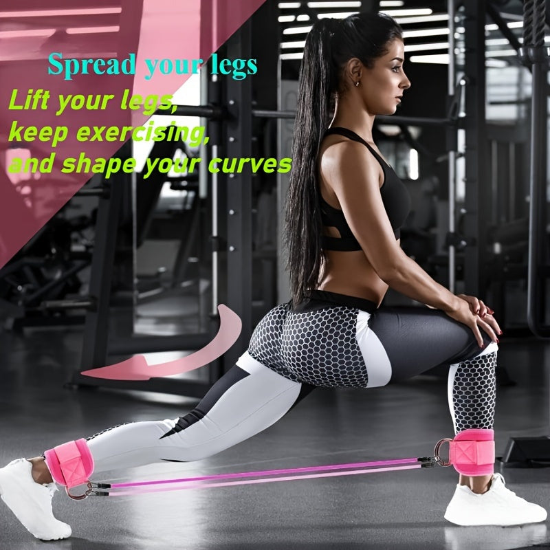 6-Piece Premium Ankle Resistance Band Kit - Tone, Strengthen and Sculpt Legs, Butt, and Glutes