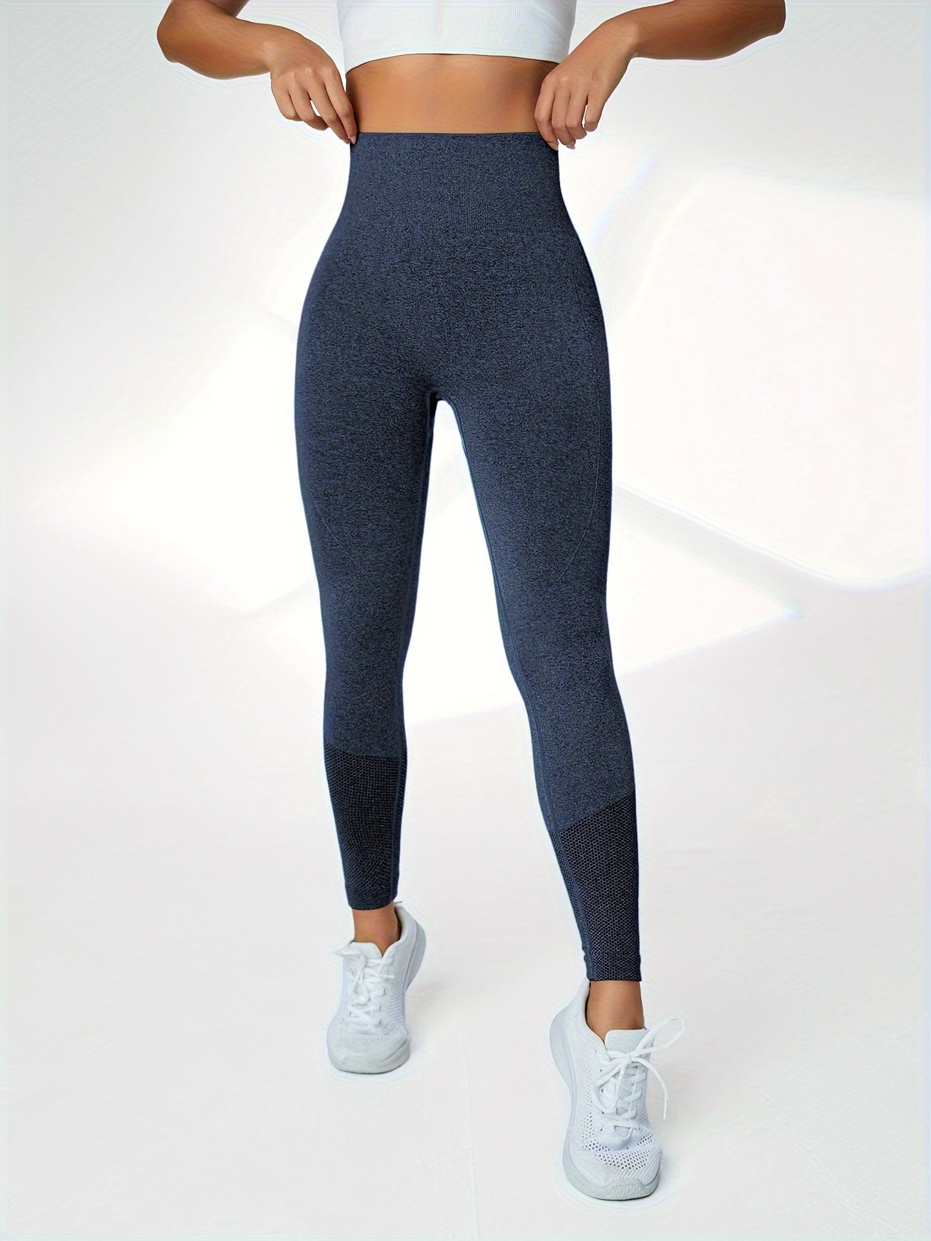 3-Pack High-Waist Compression Sports Leggings for Women with Side Stripe Detail
