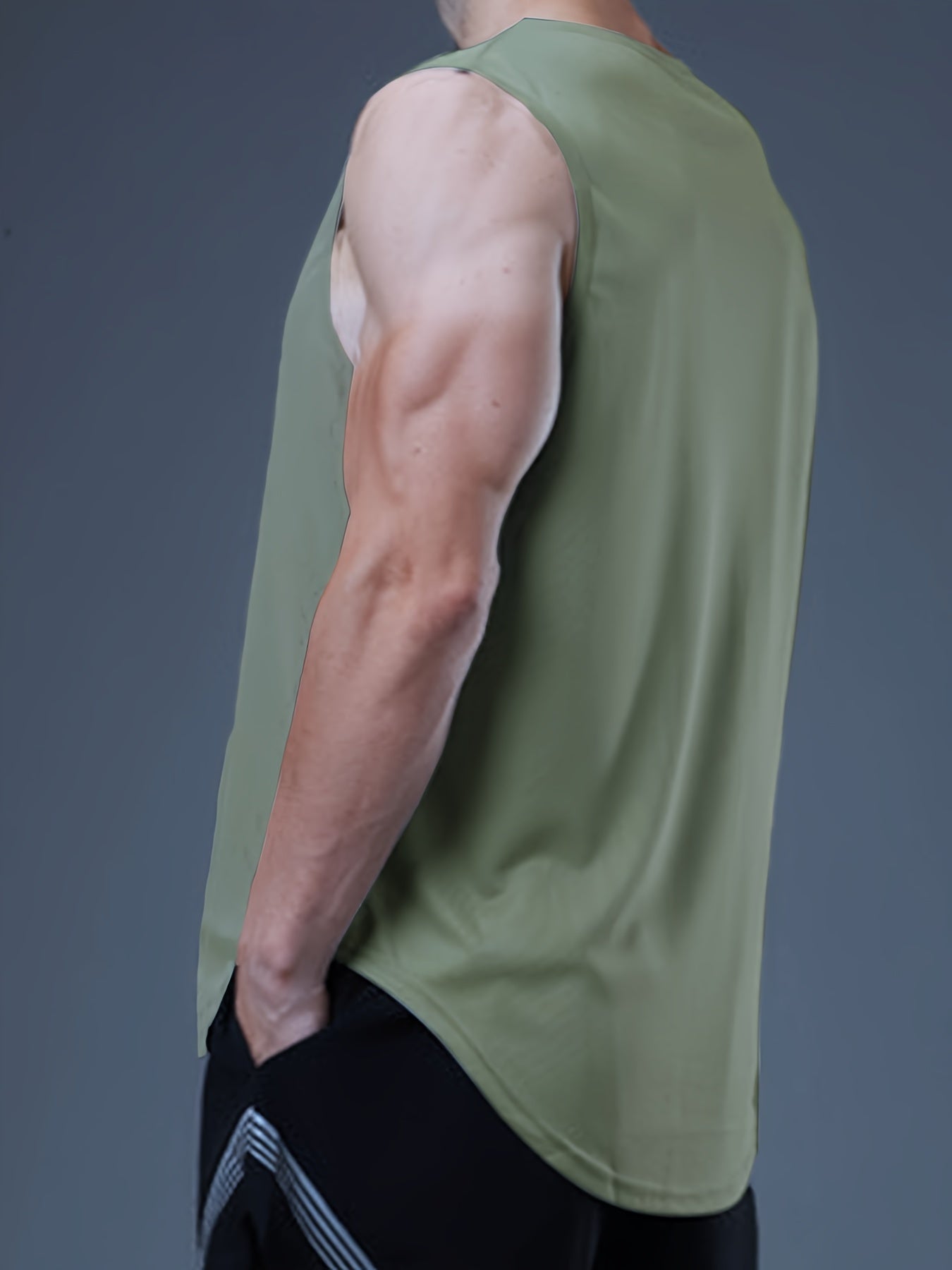 3pcs Comfy Breathable Letter Print Men's Tank Tops