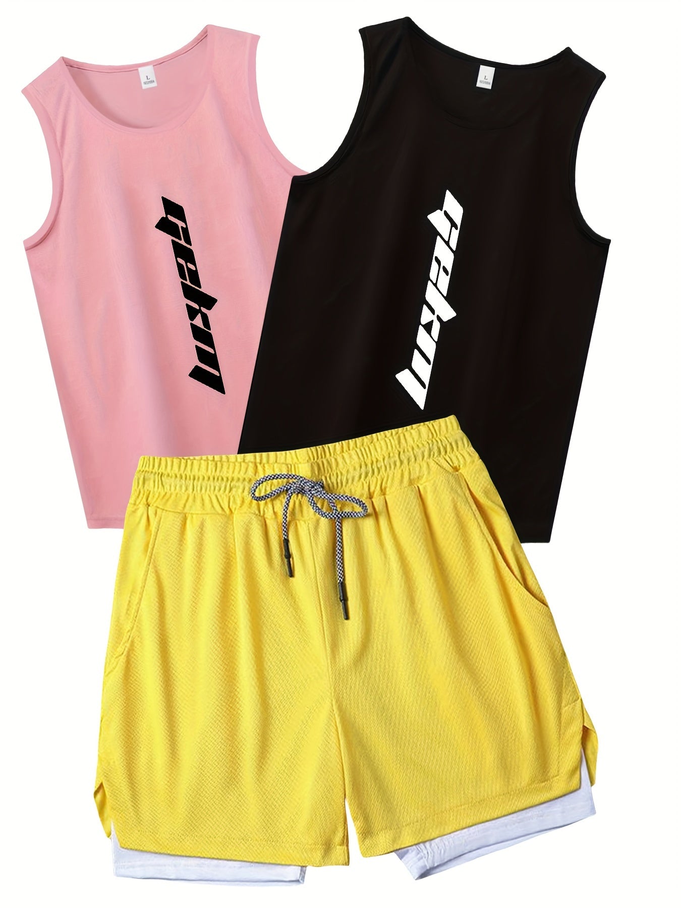 Men's Summer Fashion 3-pack Co Ord Set Of Sportswear