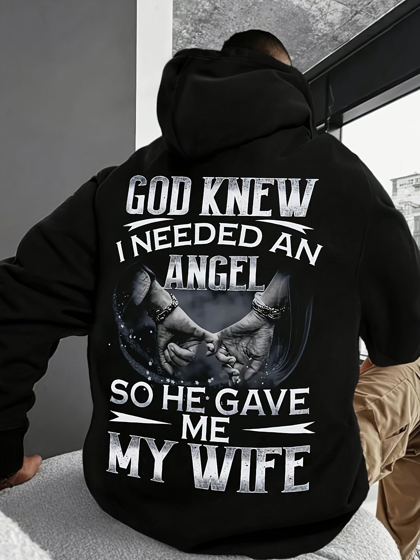 Men's Fleece-Lined Hoodie with Kangaroo Pocket - Punk Hip Hop Style