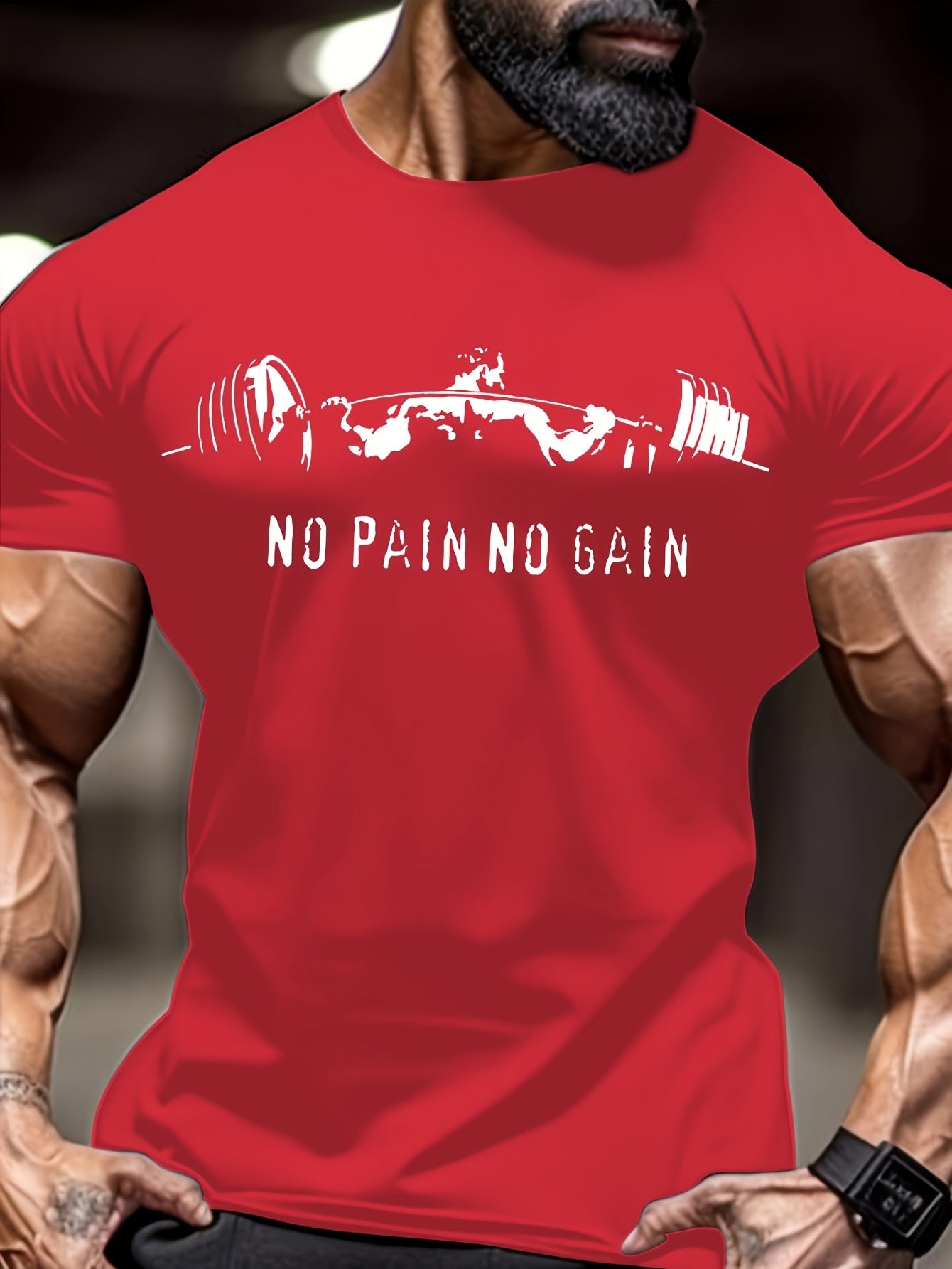 Muscle Man Tee - Comfortable Breathable Round Neck Short Sleeve T-Shirt for Spring Summer