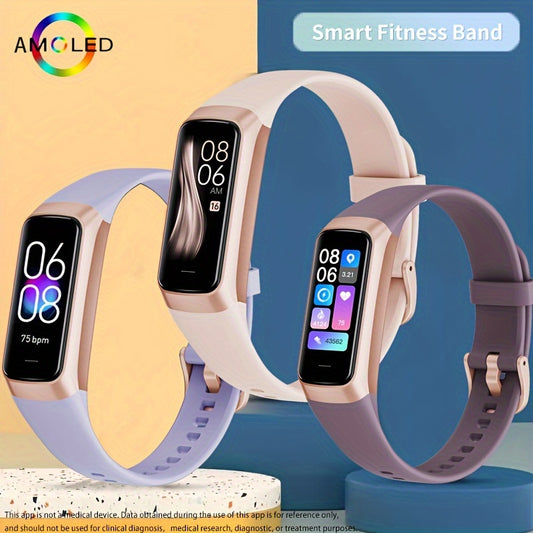 Fitness Smart Watch With Silicone Band, Waterproof Touch Screen Sports Smart Watch for Women & Men