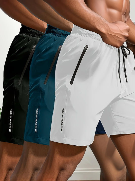 Men's shorts pack of three, fitness, cycling, outdoor hiking, swimming, comfort shorts,