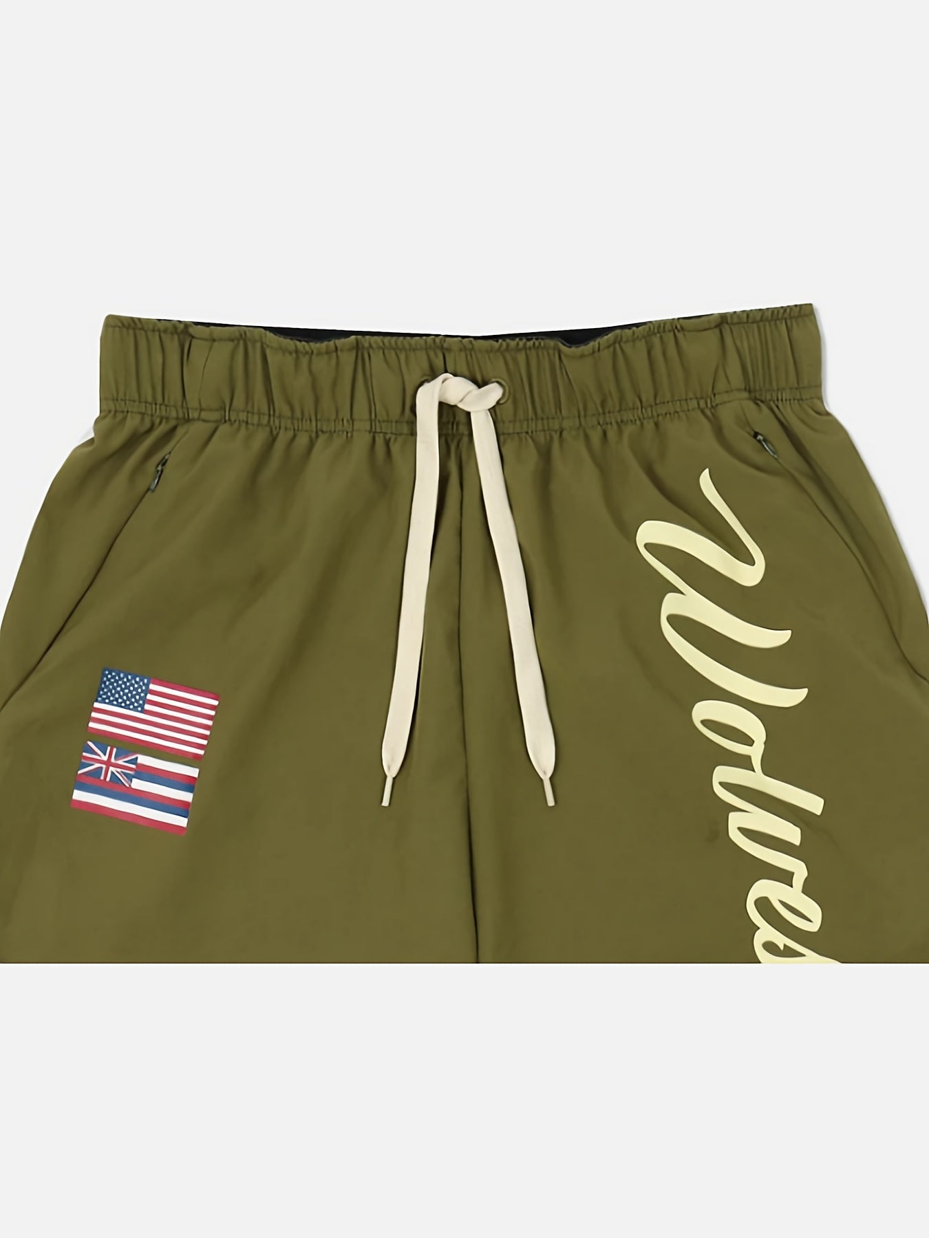 Hipster sports casual shorts men's fitness running training five-quarter pants