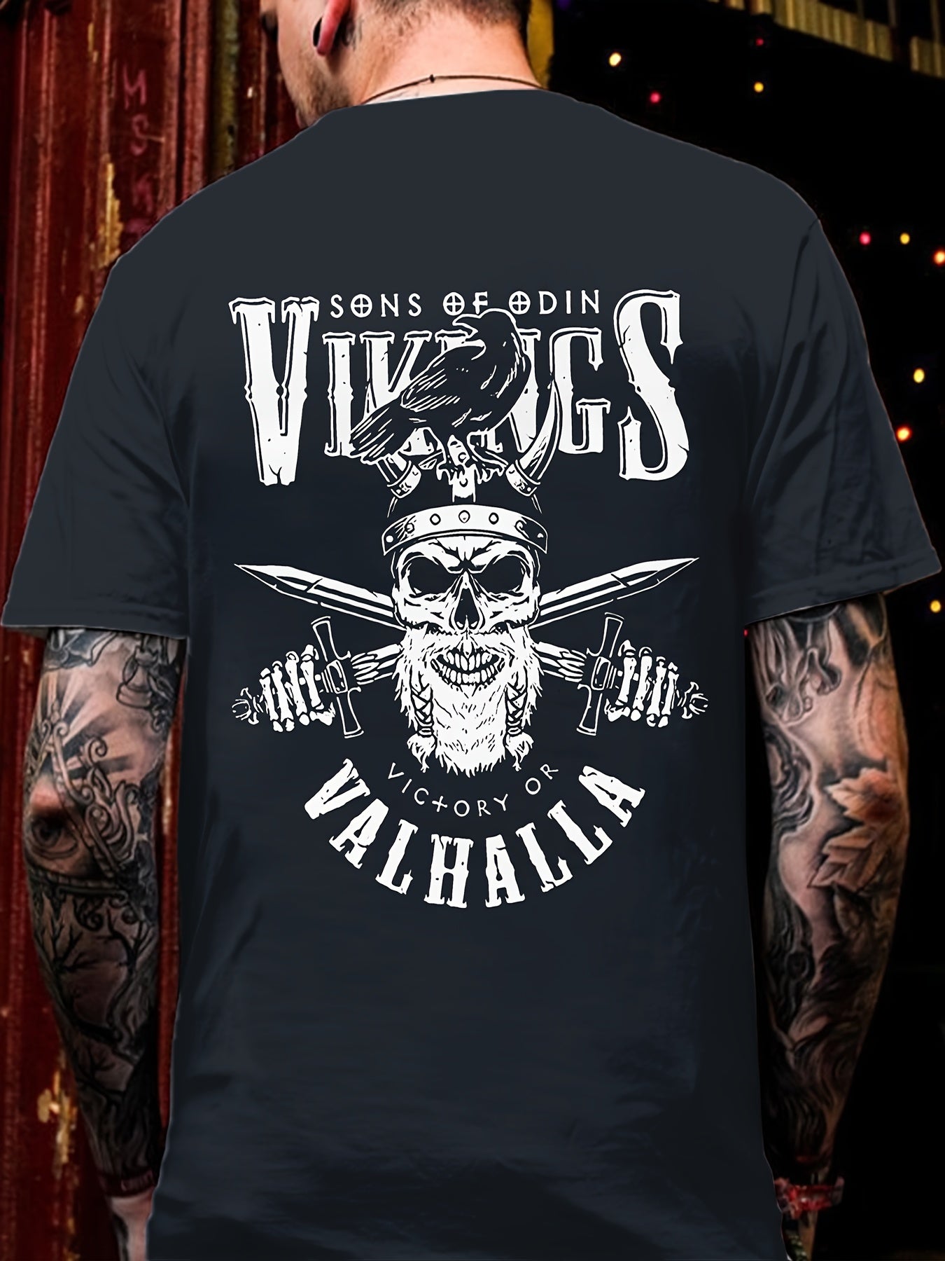 Plus Size Men's Skull Graphic Print T-shirt