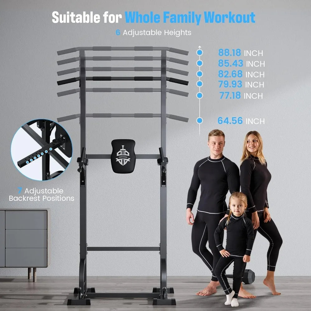 Power Tower Pull Up Dip Station Assistive Trainer 440LBS