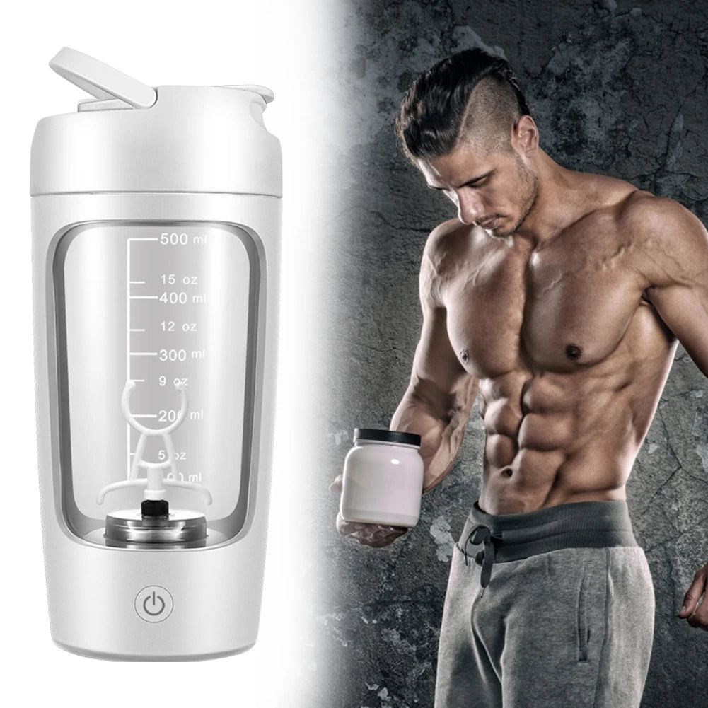 Electric Protein Shaker Bottle Rechargeable Portable Mixer Cup BPA Free