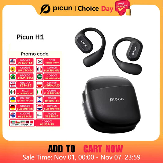 Picun H1 OWS Earphones Bluetooth 5.3 Wireless Air Conduction Earphone