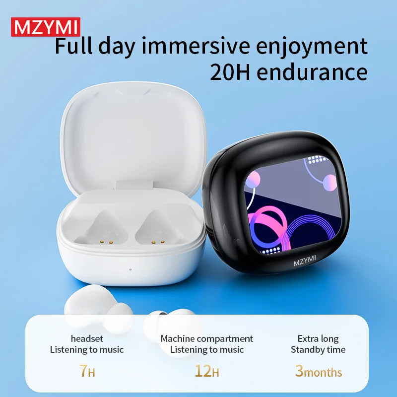 MZYMI S09 Wireless Earbuds ANC+ENC TWS Bluetooth5.4 Headphone Active Noise Cancelling